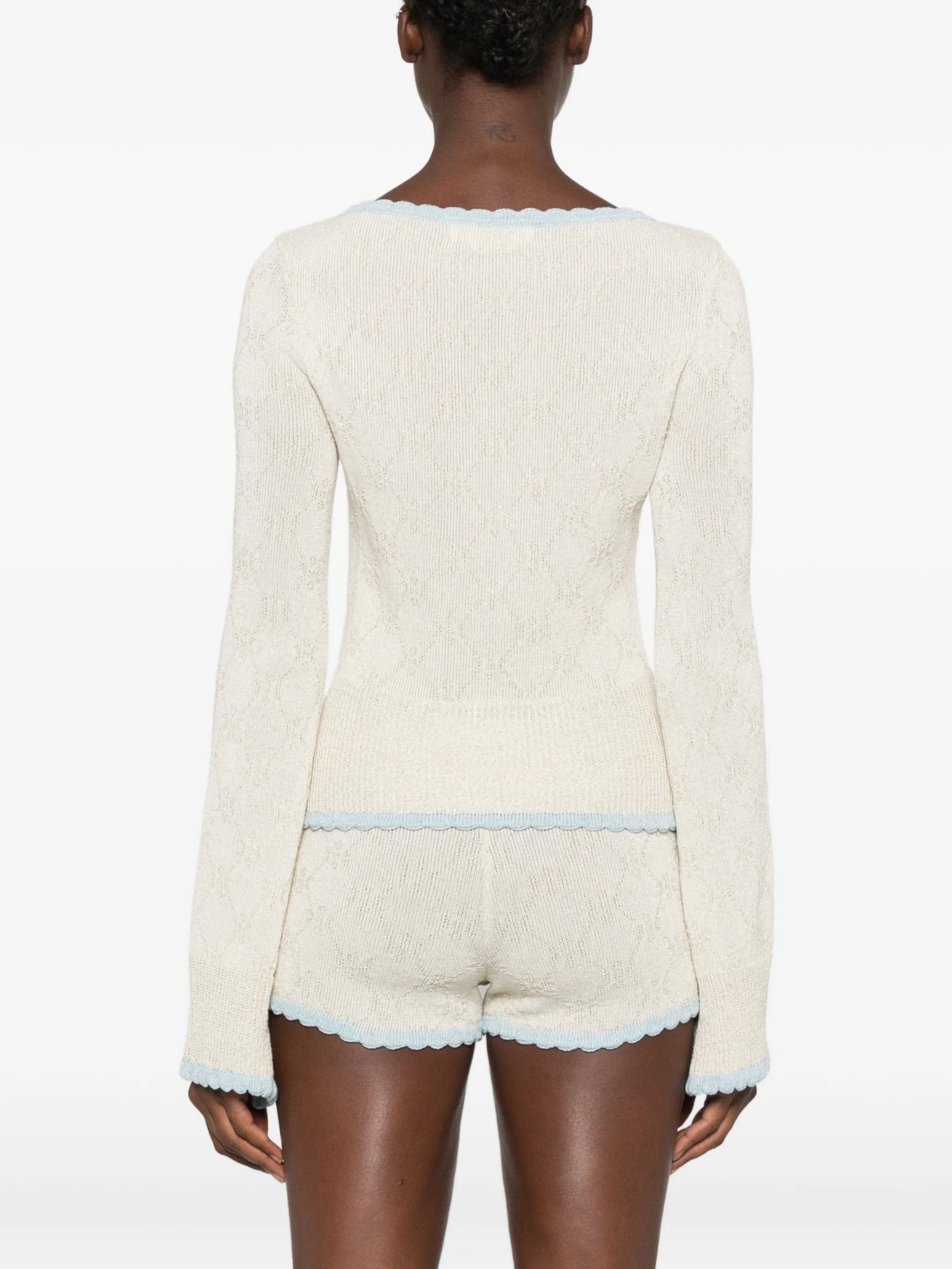 Asta Resort Franca scallop-edge cardigan