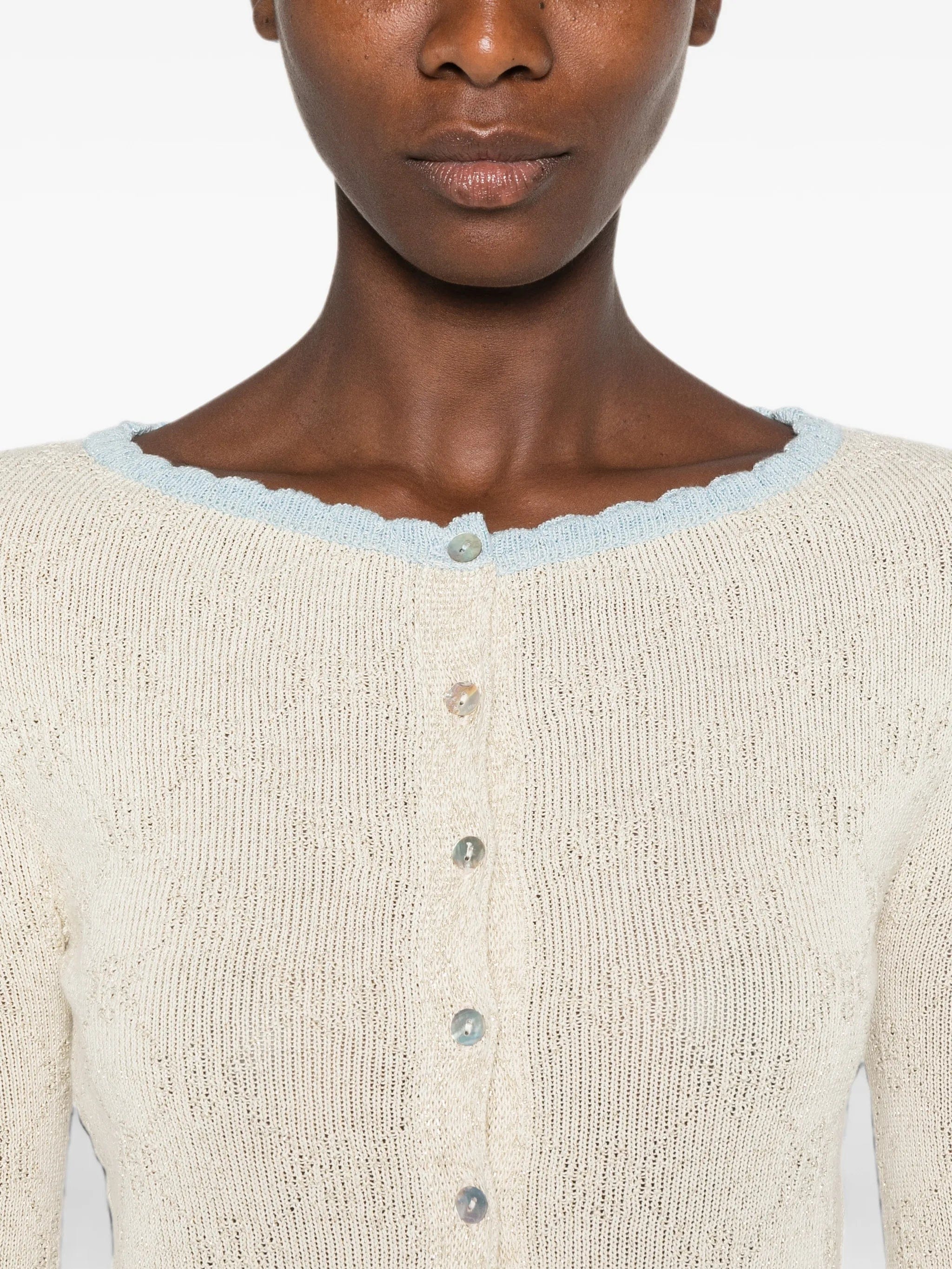 Asta Resort Franca scallop-edge cardigan