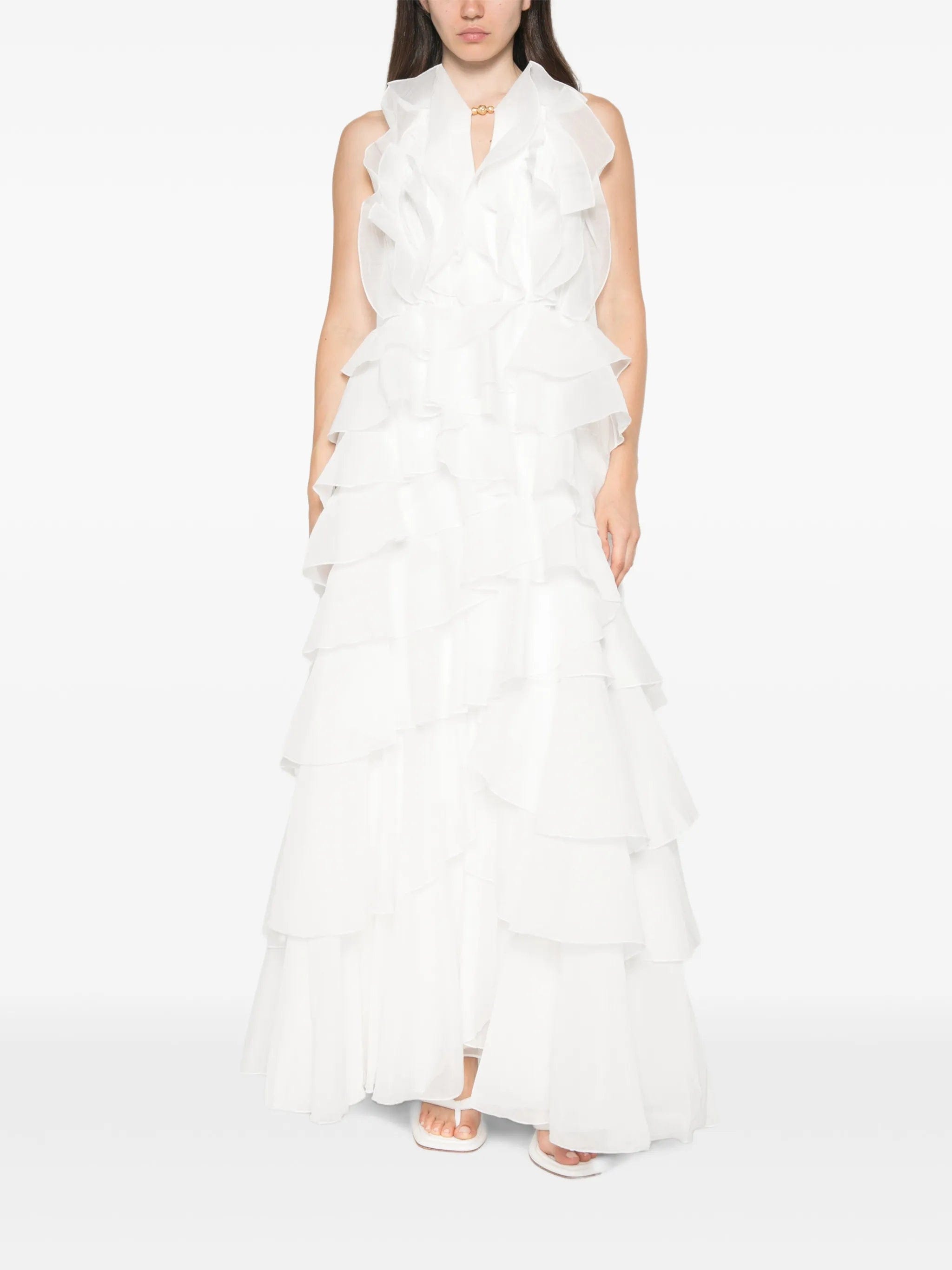 Aje Cleo ruffled gown maxi dress