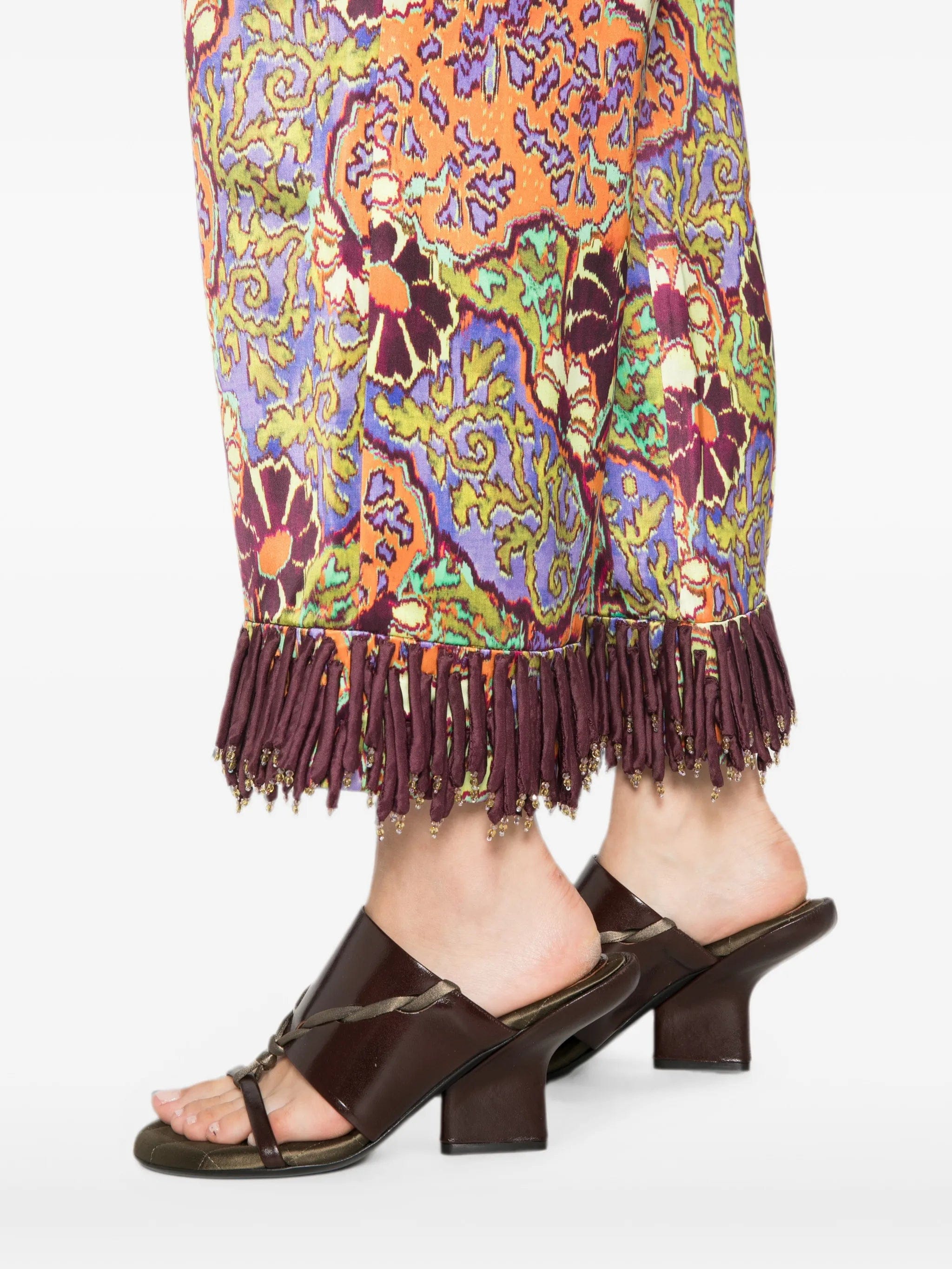 ALEMAIS Joanna fringe-trim trousers