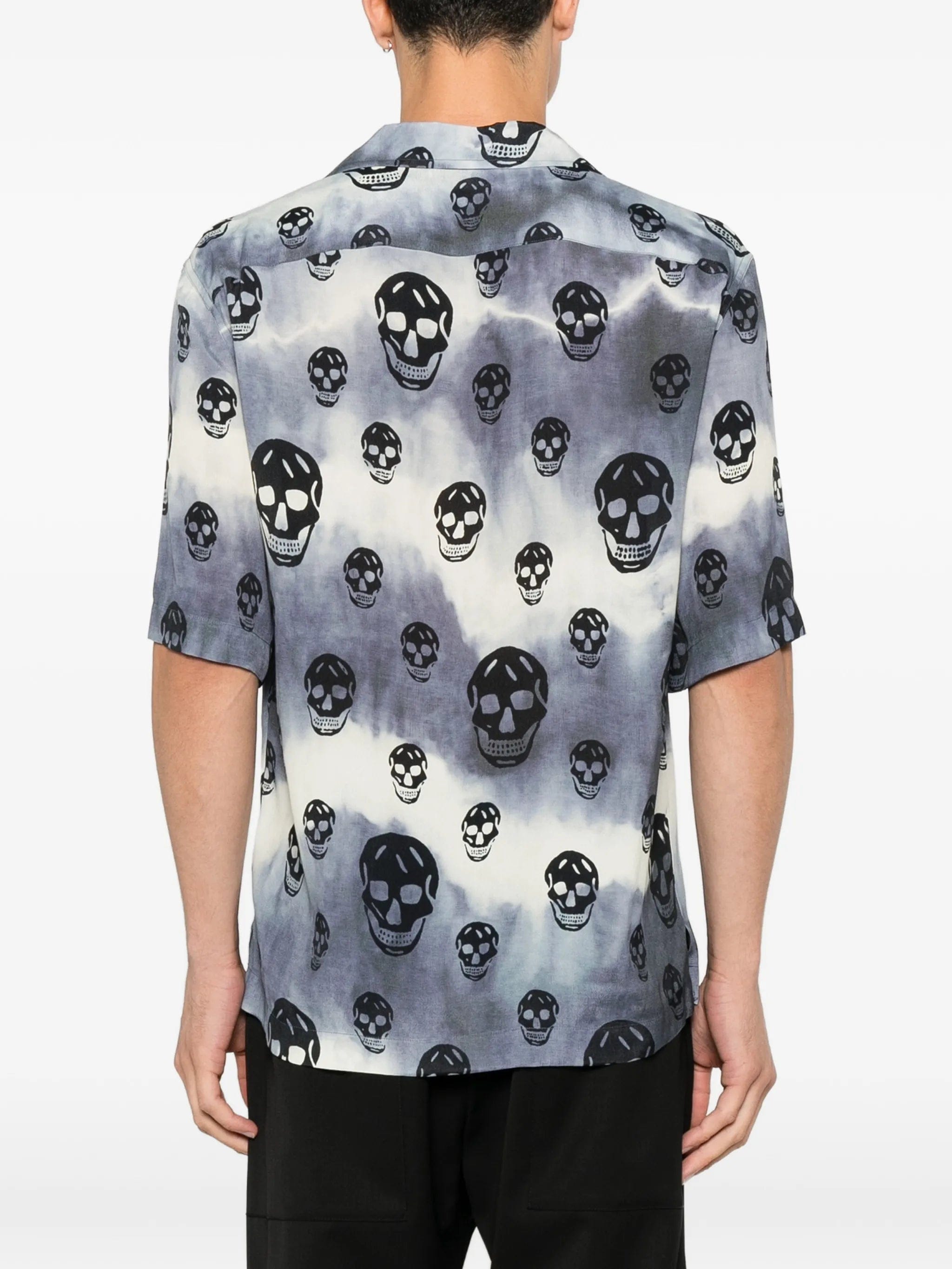 Alexander McQueen Skull-print tie-dye shirt