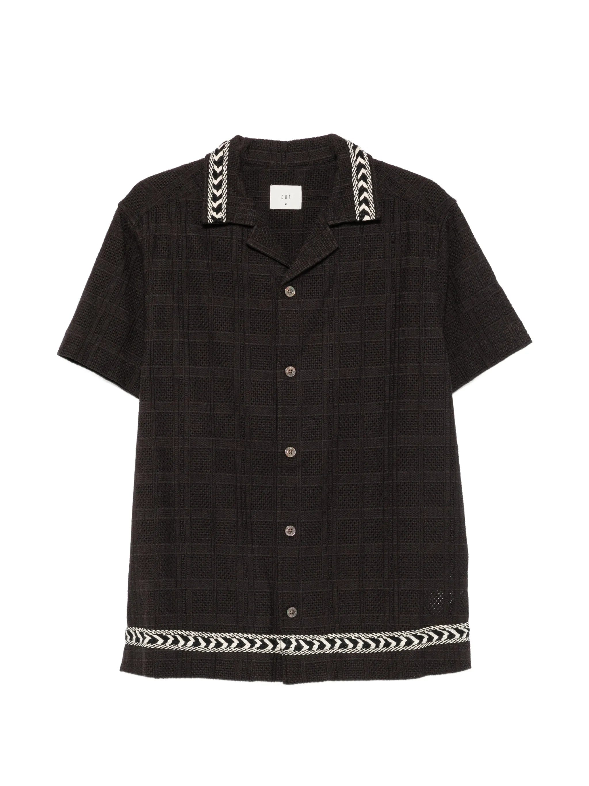 CHÉ embroidered check-pattern shirt