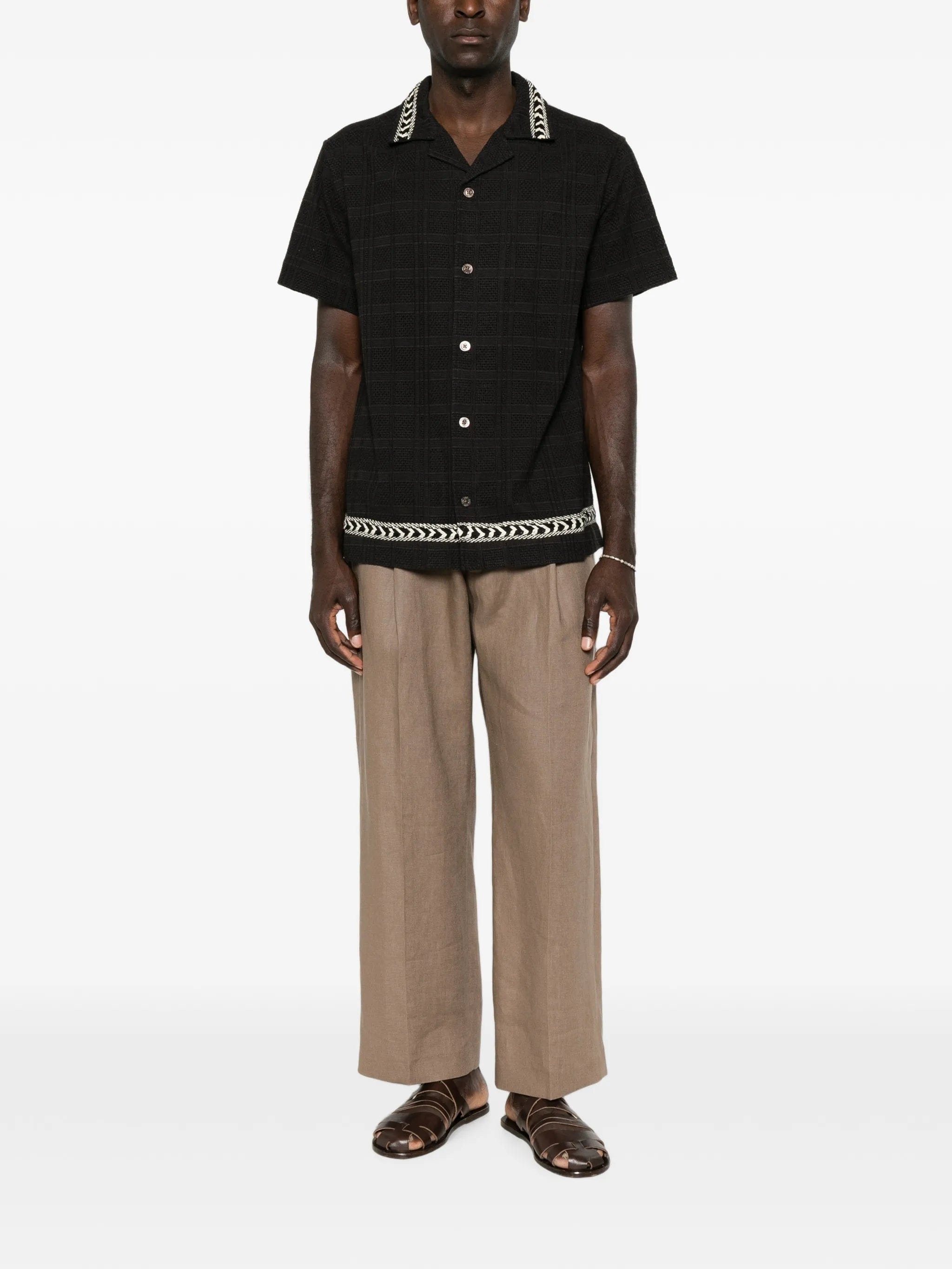 CHÉ embroidered check-pattern shirt