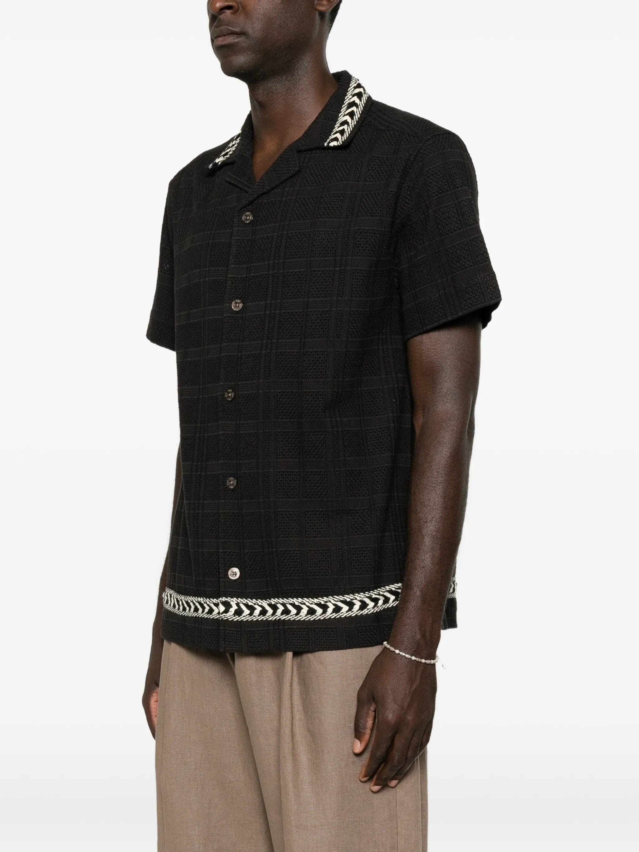 CHÉ embroidered check-pattern shirt