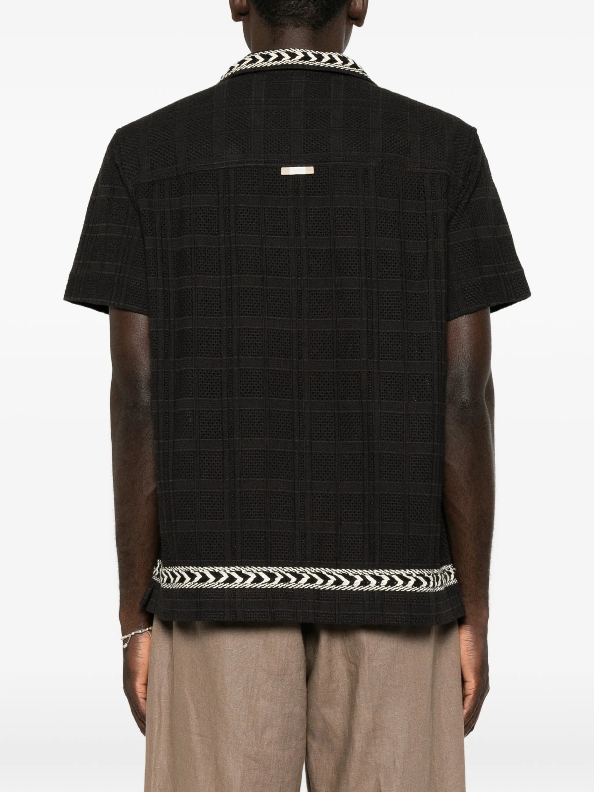 CHÉ embroidered check-pattern shirt