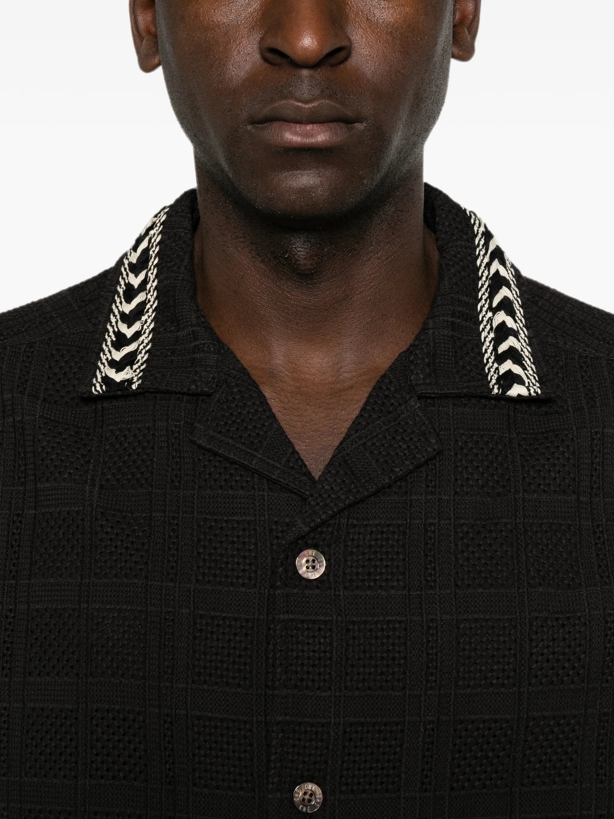 CHÉ embroidered check-pattern shirt
