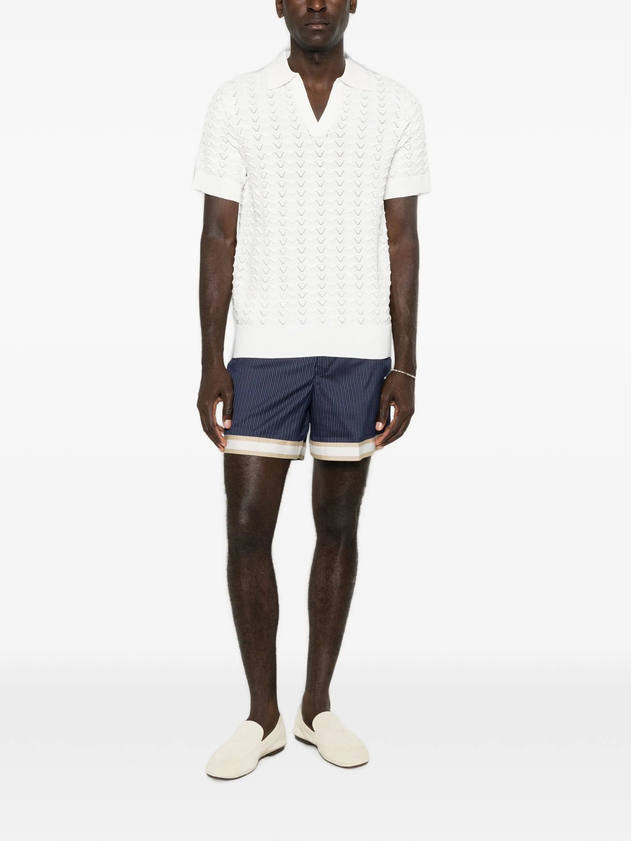 CHÉ Ripple short-sleeve polo shirt