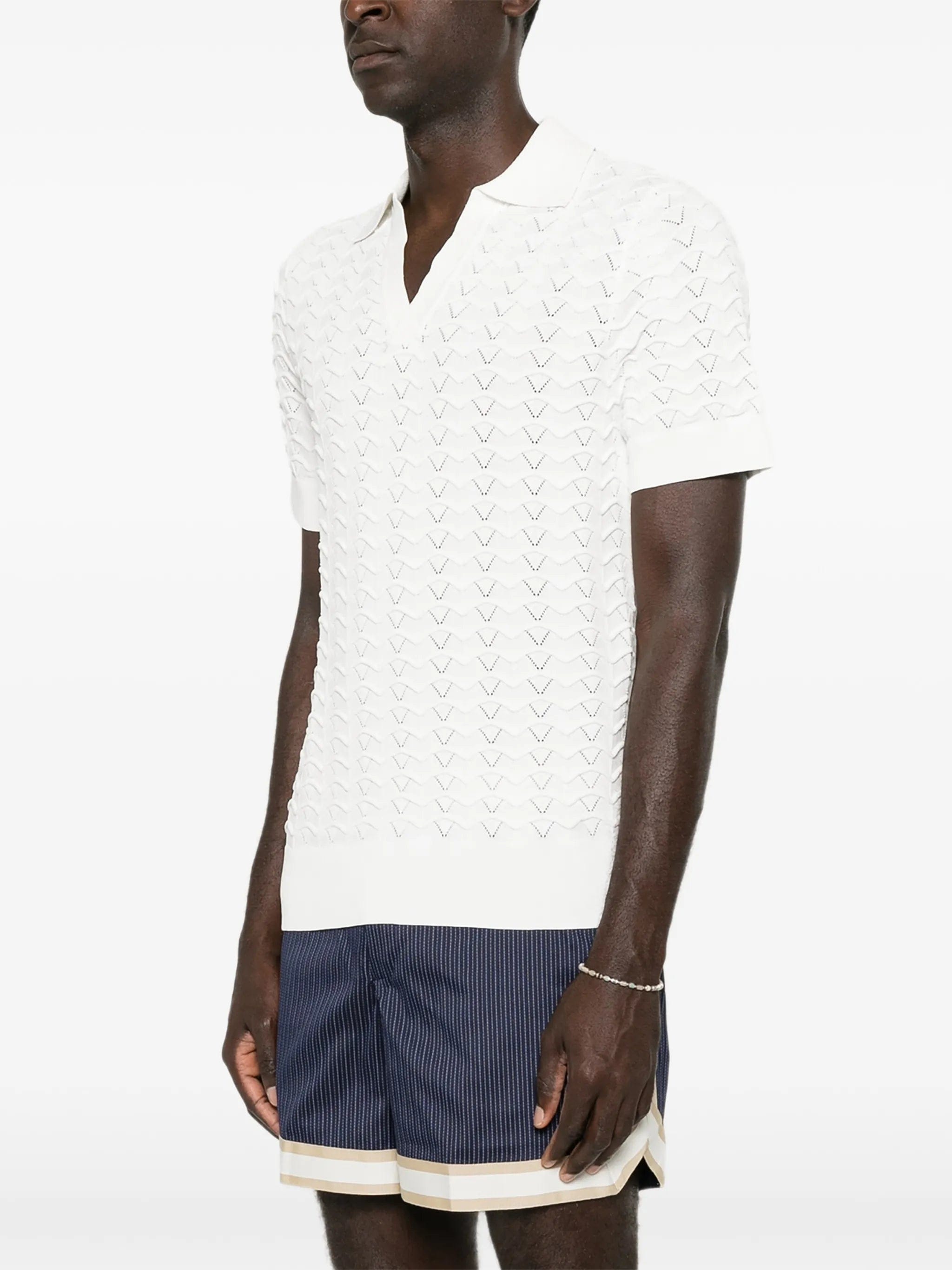 CHÉ Ripple short-sleeve polo shirt