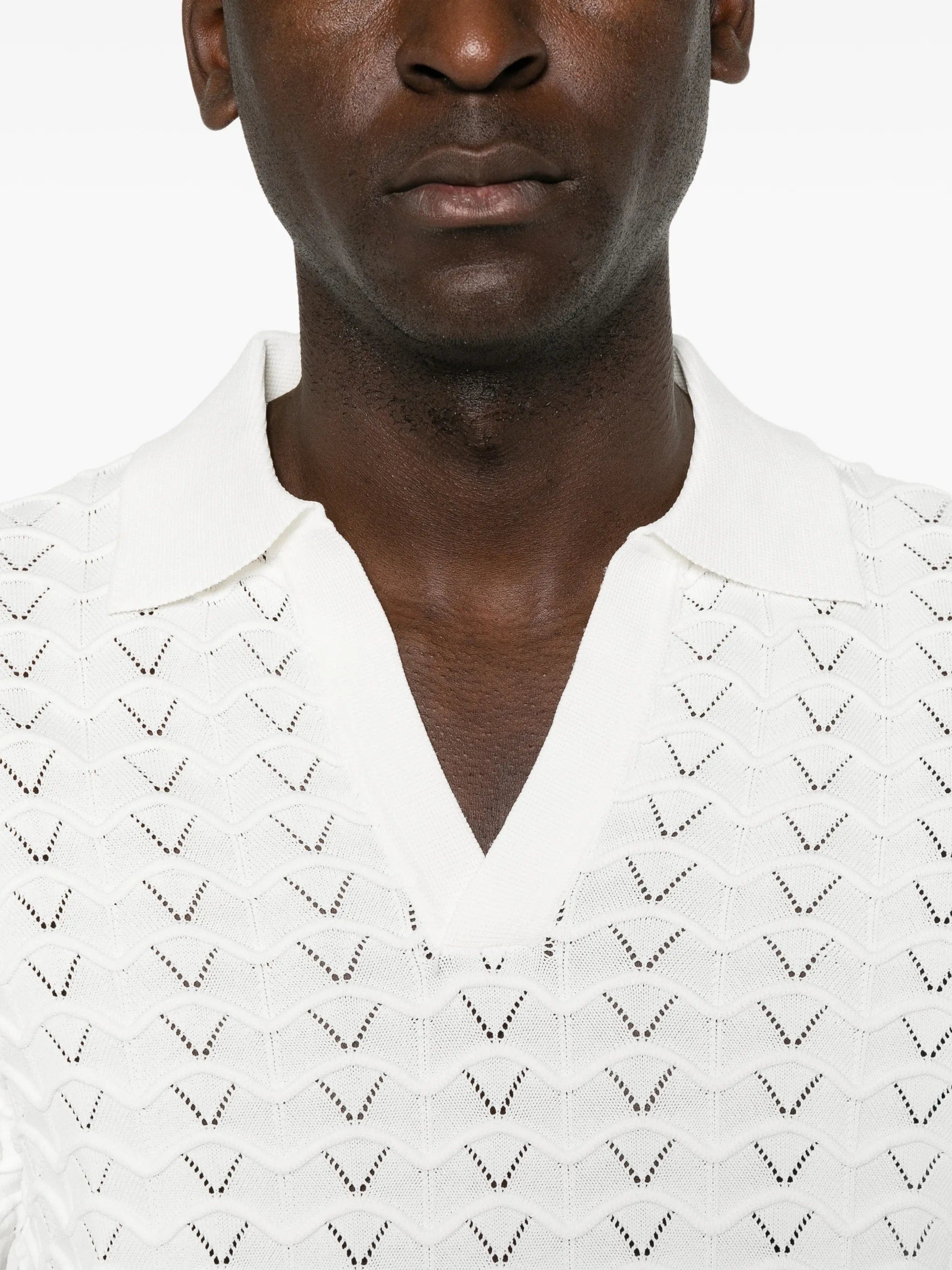 CHÉ Ripple short-sleeve polo shirt