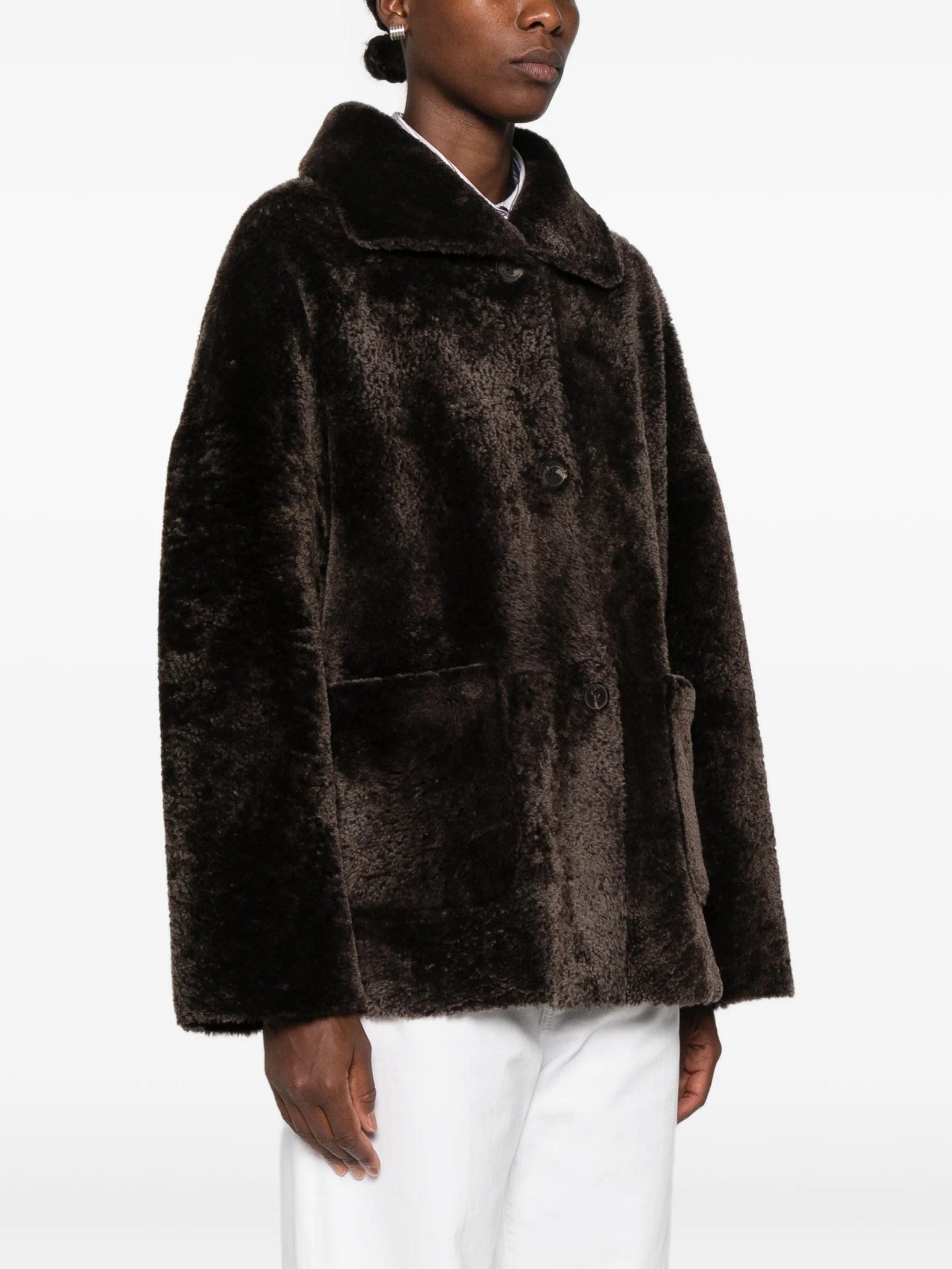 Arma button-up shearling jacket