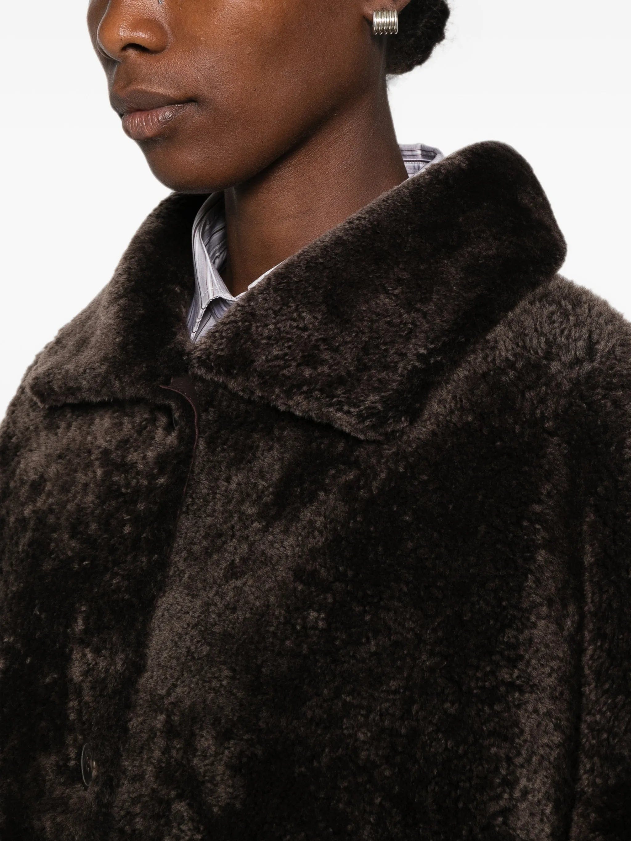 Arma button-up shearling jacket