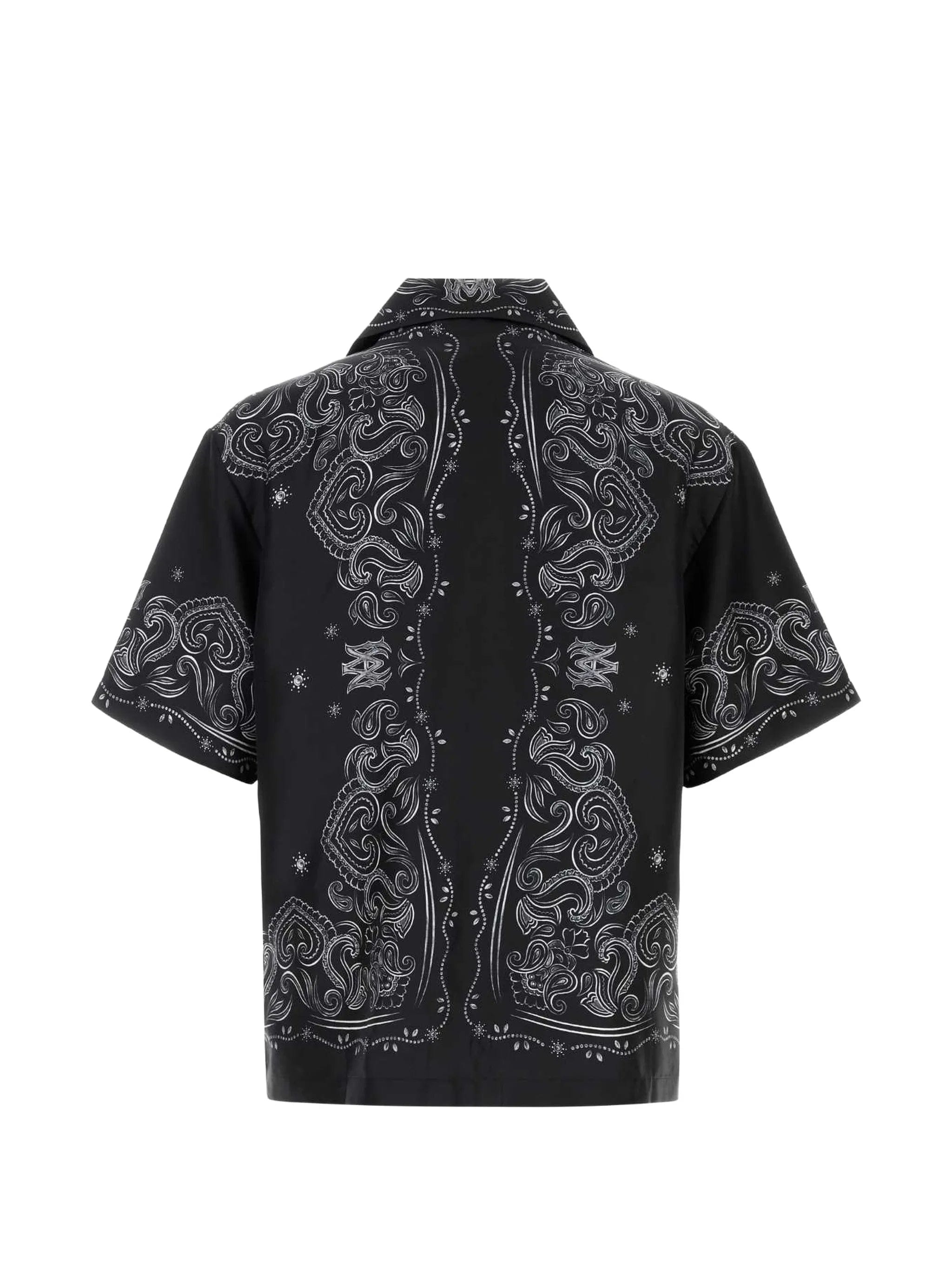Amiri bandana paint oversized bowling shirt