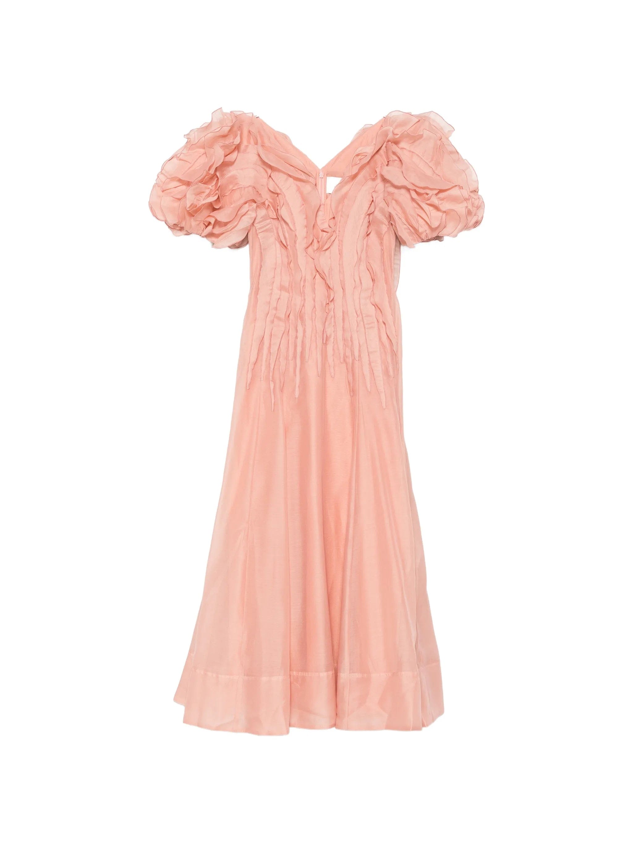 Aje ruffled puff-sleeve dress