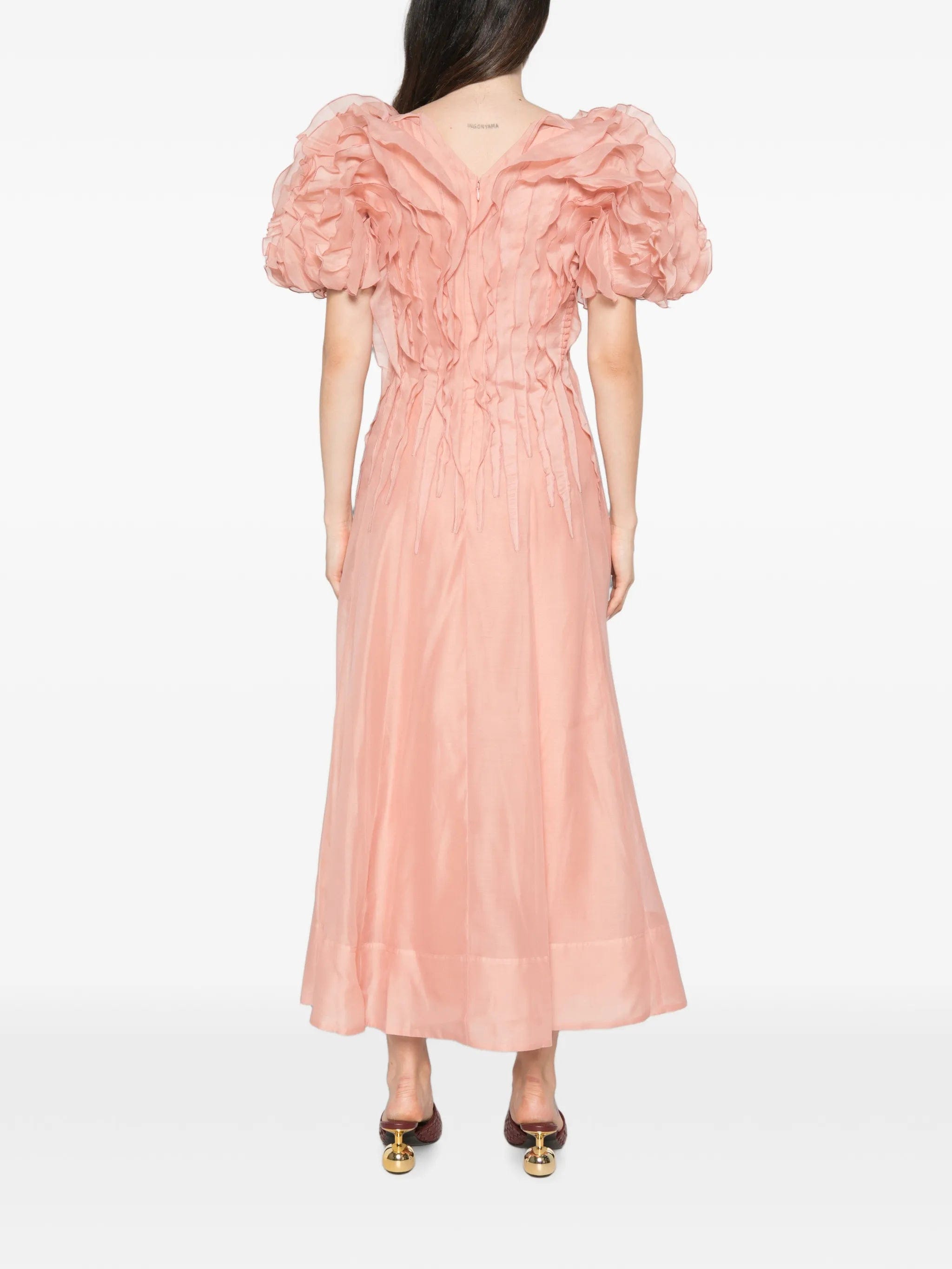 Aje ruffled puff-sleeve dress