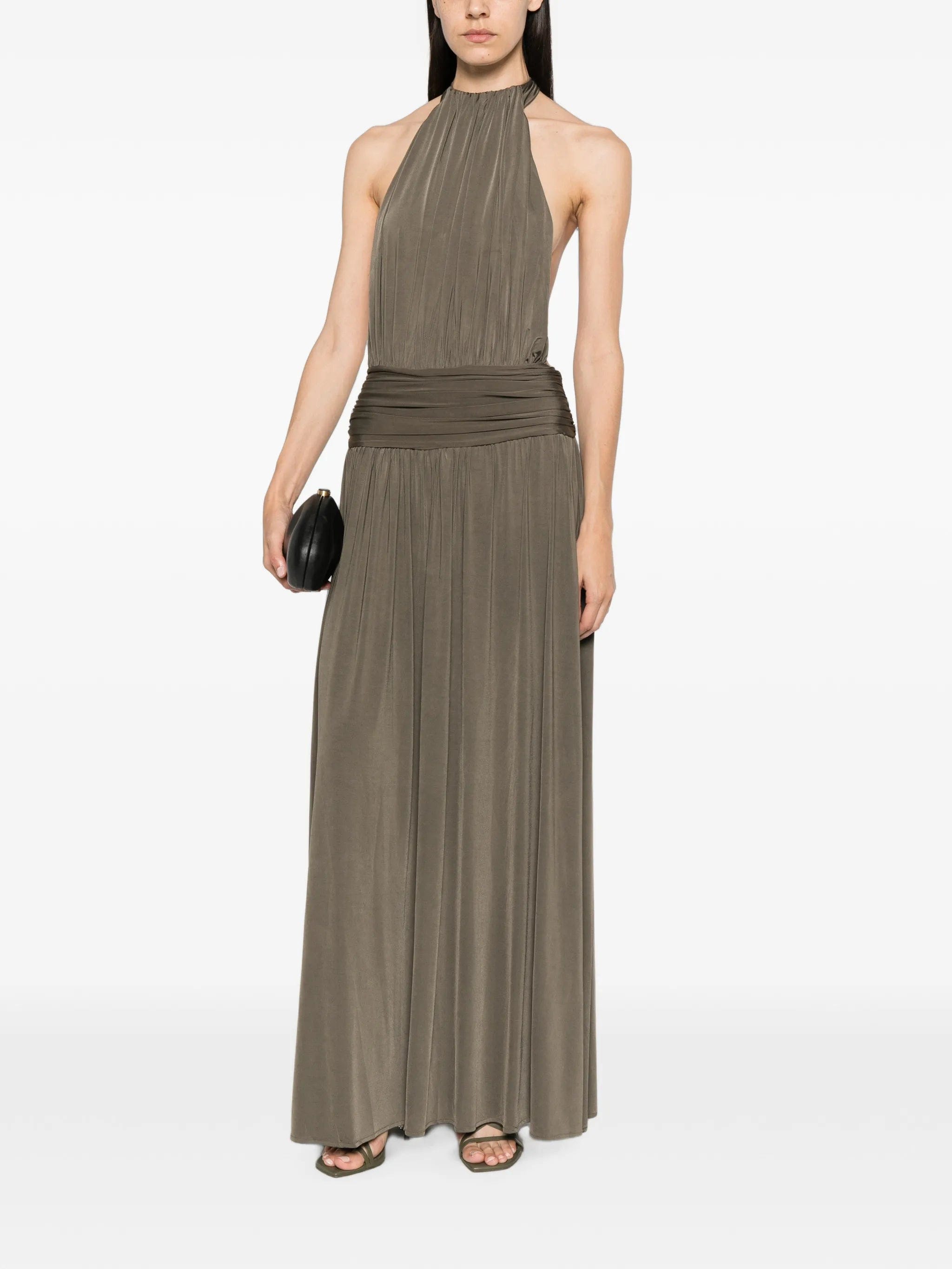 ARCINA ORI Santina halterneck maxi dress