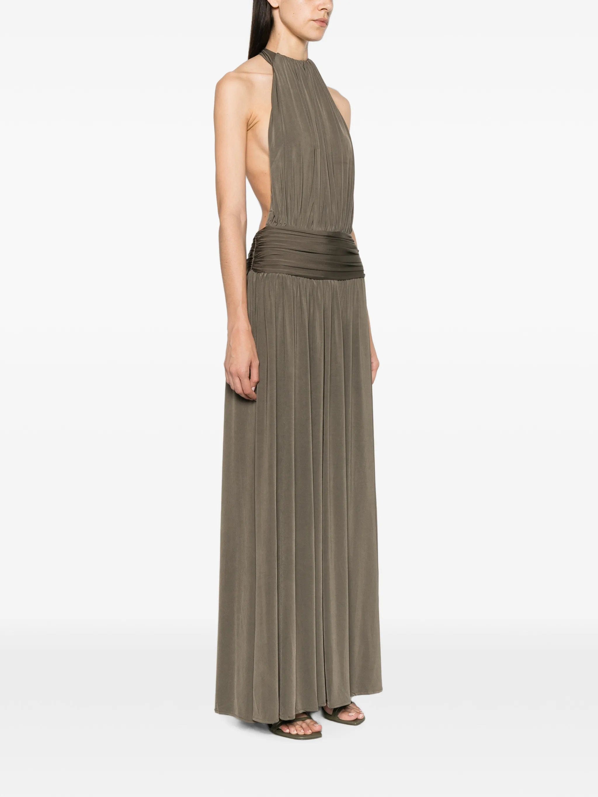 ARCINA ORI Santina halterneck maxi dress