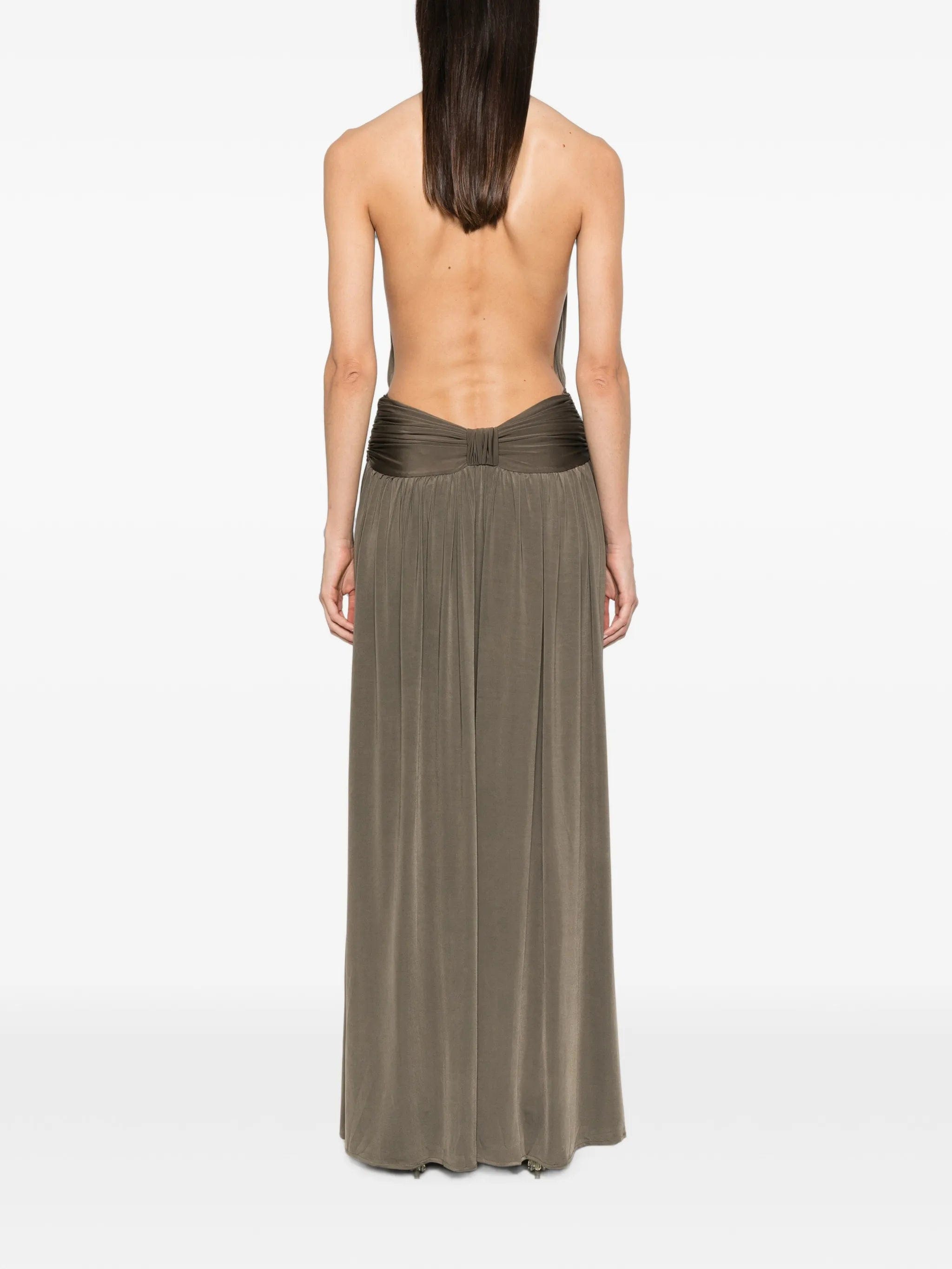 ARCINA ORI Santina halterneck maxi dress