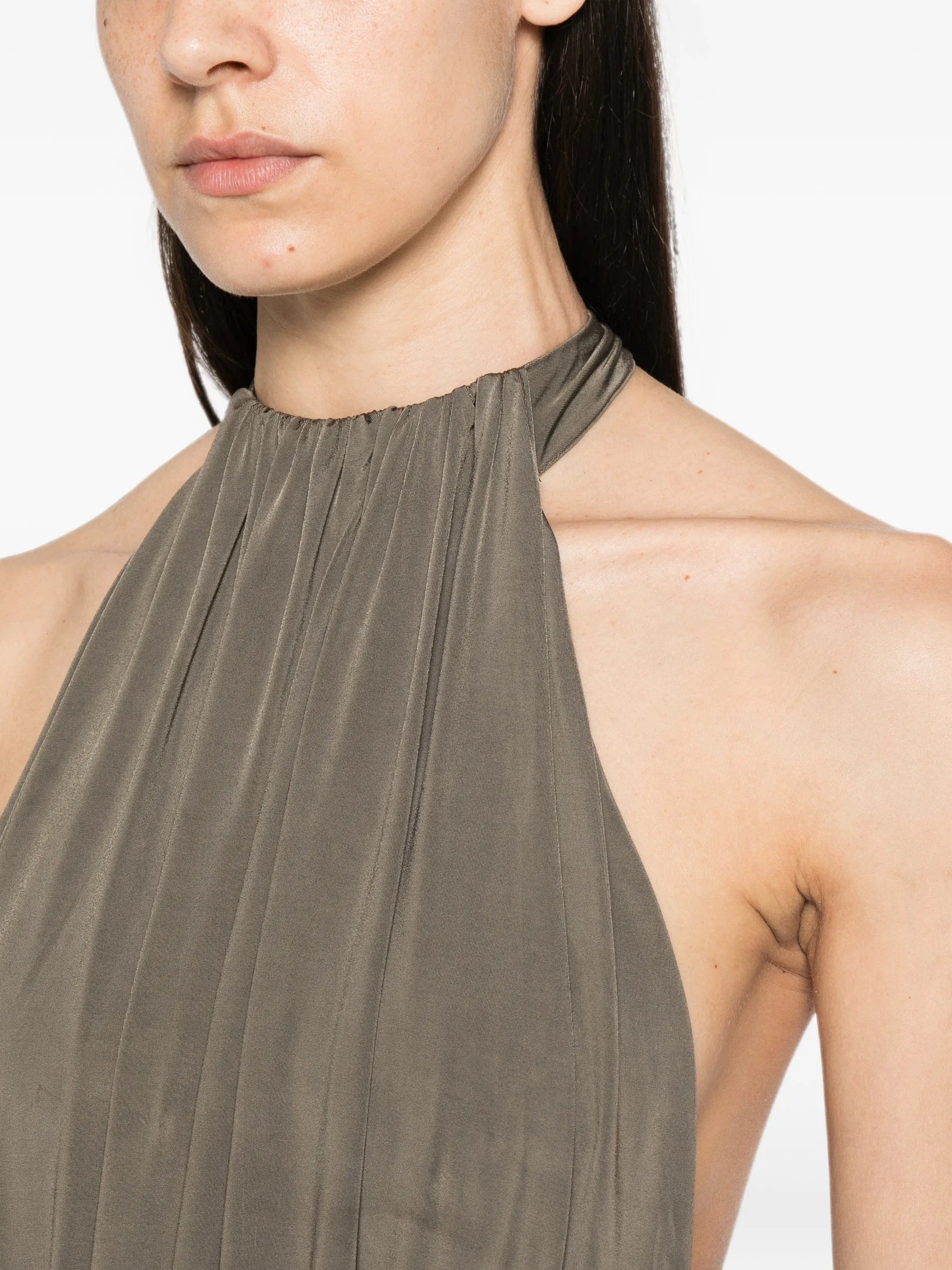 ARCINA ORI Santina halterneck maxi dress