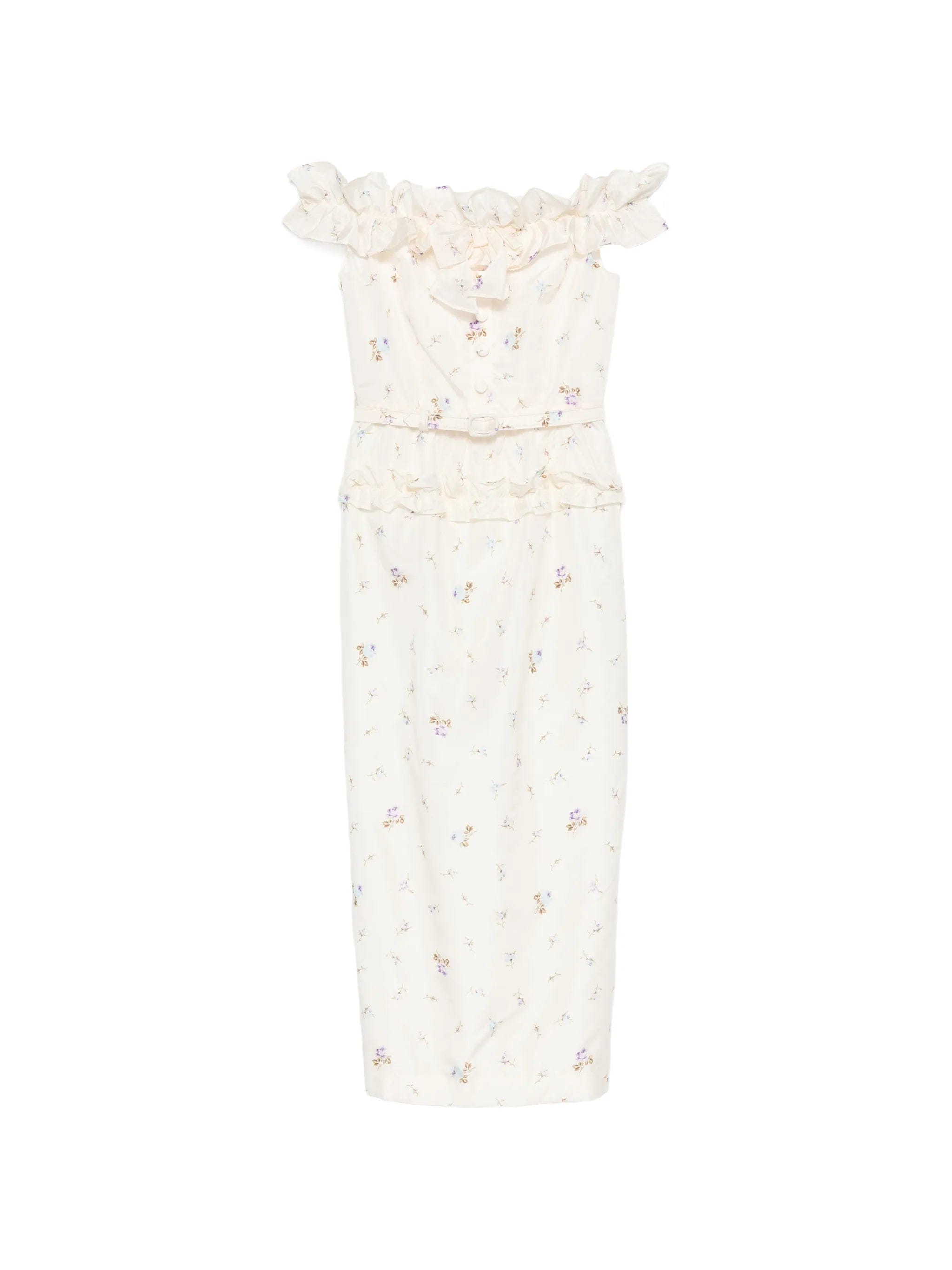Alessandra Rich floral-print ruffled dress