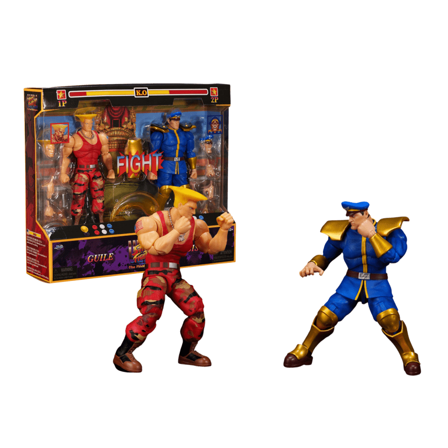 Jada Toys Street Fighter II - 1:12 Guile vs. M. Bison Action Figure 2-Pack