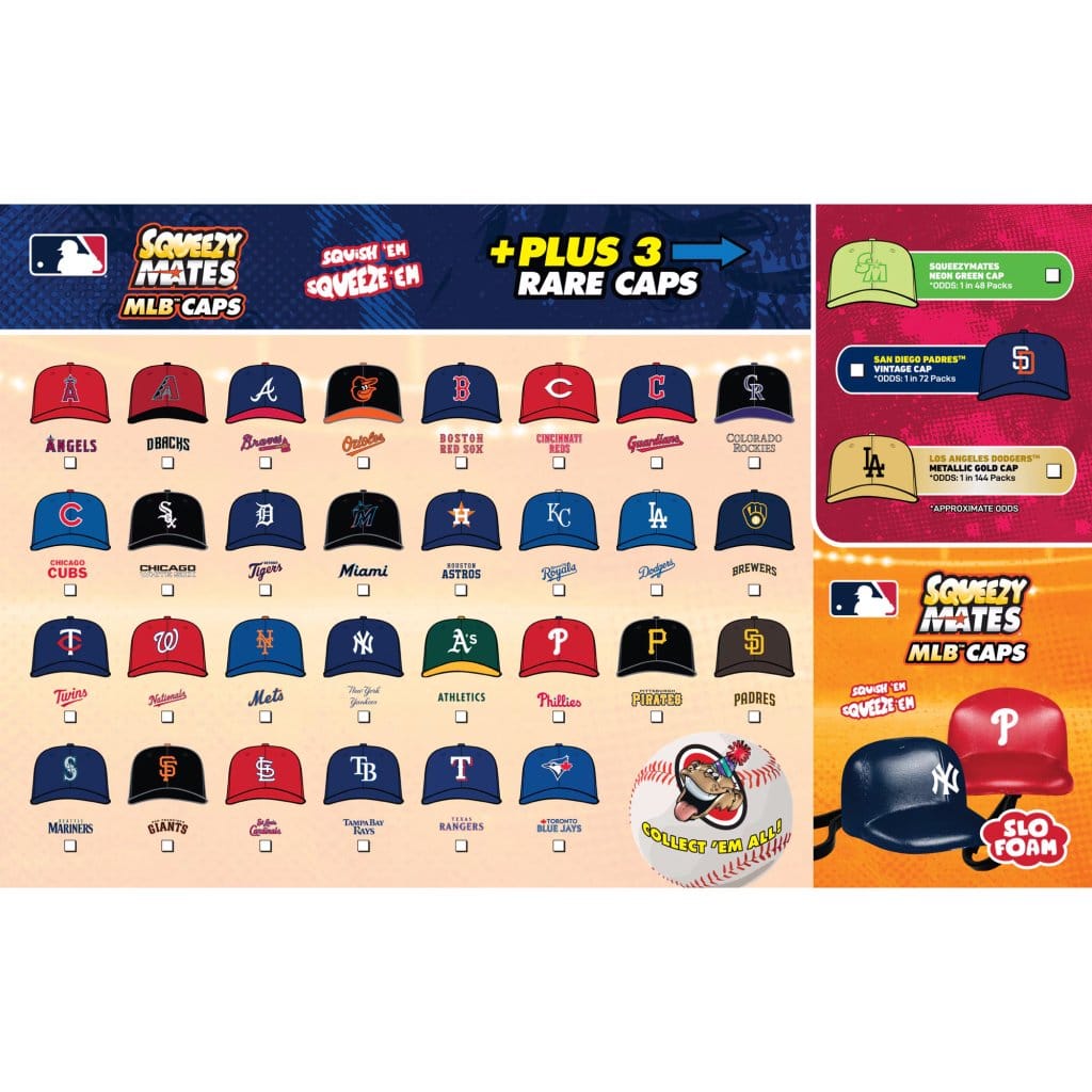 Party Animal SqueezyMates MLB Caps Blind Bag
