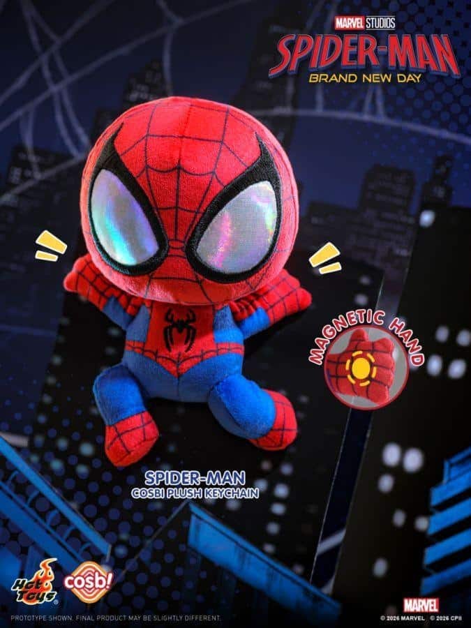 Hot Toys Spider-Man: Brand New Day - Spider-Man Cosbi Plush Keychain Assortment (Display of 8)