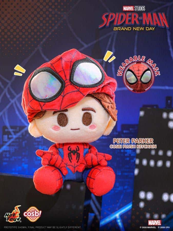 Hot Toys Spider-Man: Brand New Day - Spider-Man Cosbi Plush Keychain Assortment (Display of 8)