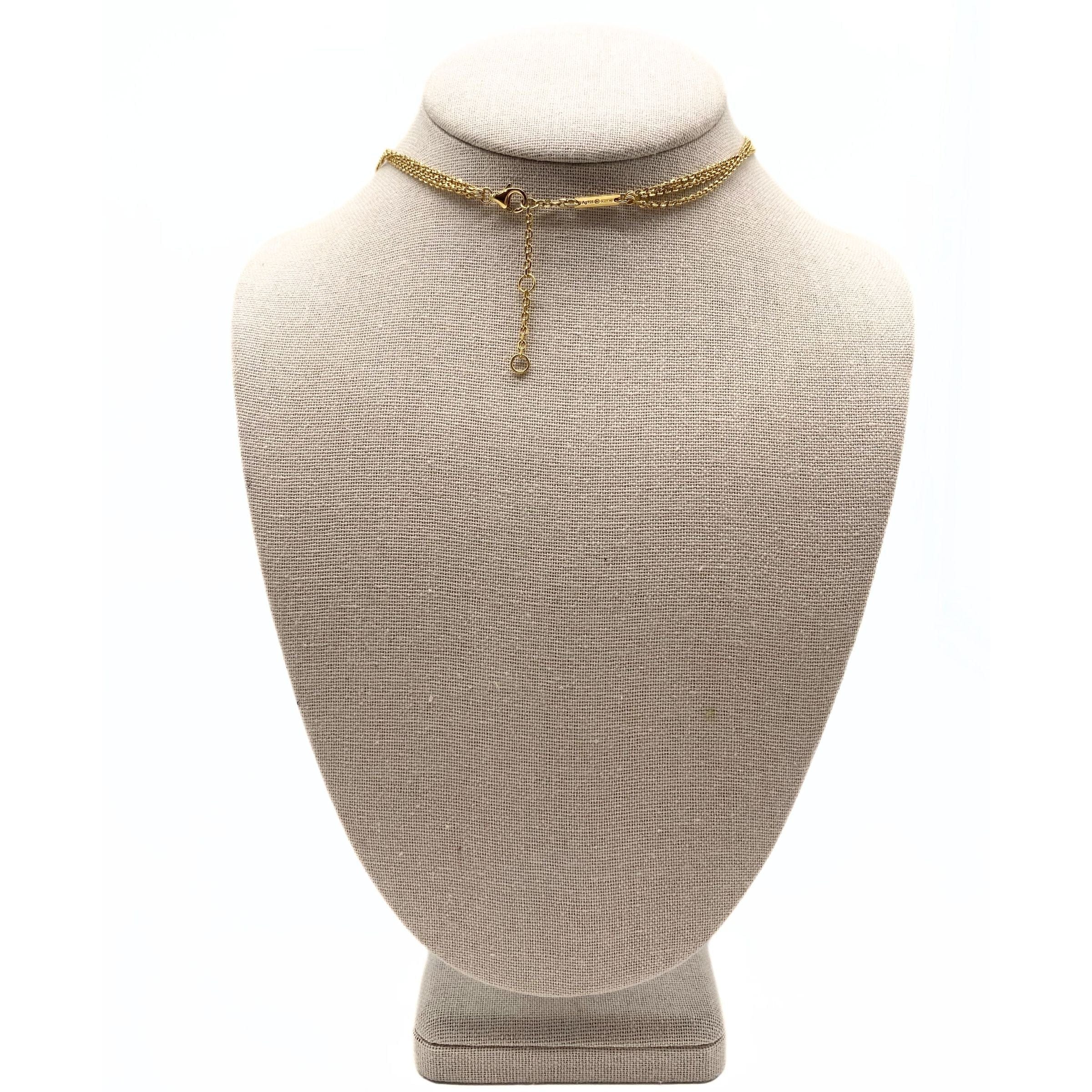 Bottega Veneta Drop 18k gold-finish Marble Necklace