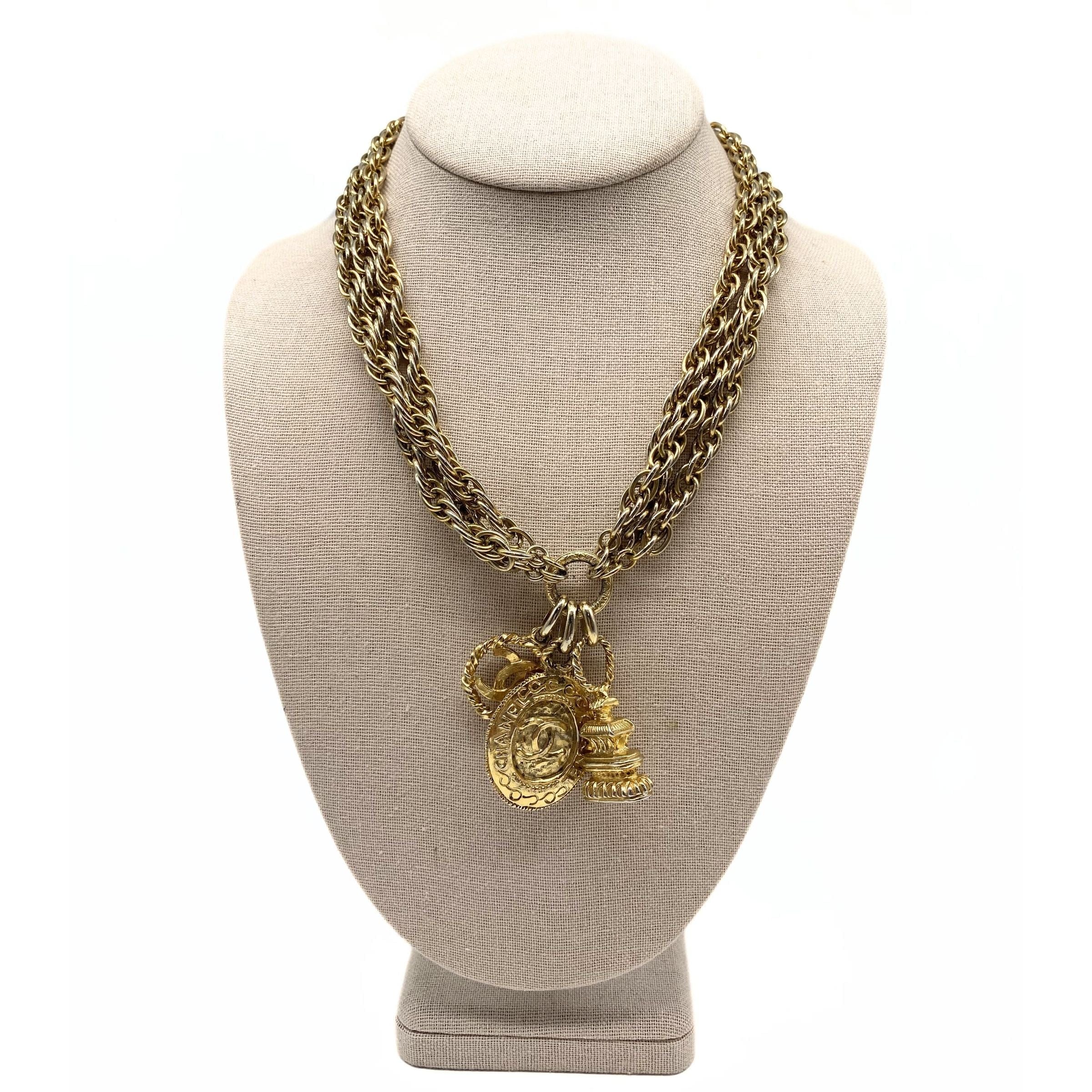 Chanel Stacked Gold Chains 1980’s Necklace