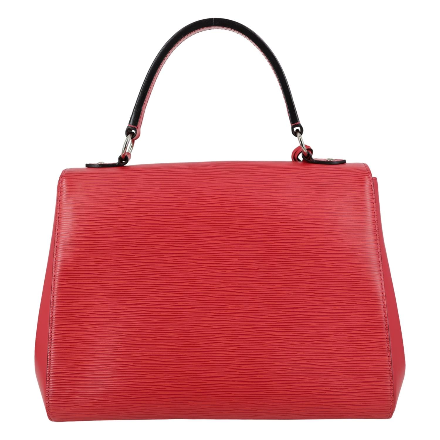 LOUIS VUITTON Cluny MM Epi Leather Top Handle Crossbody Bag Red