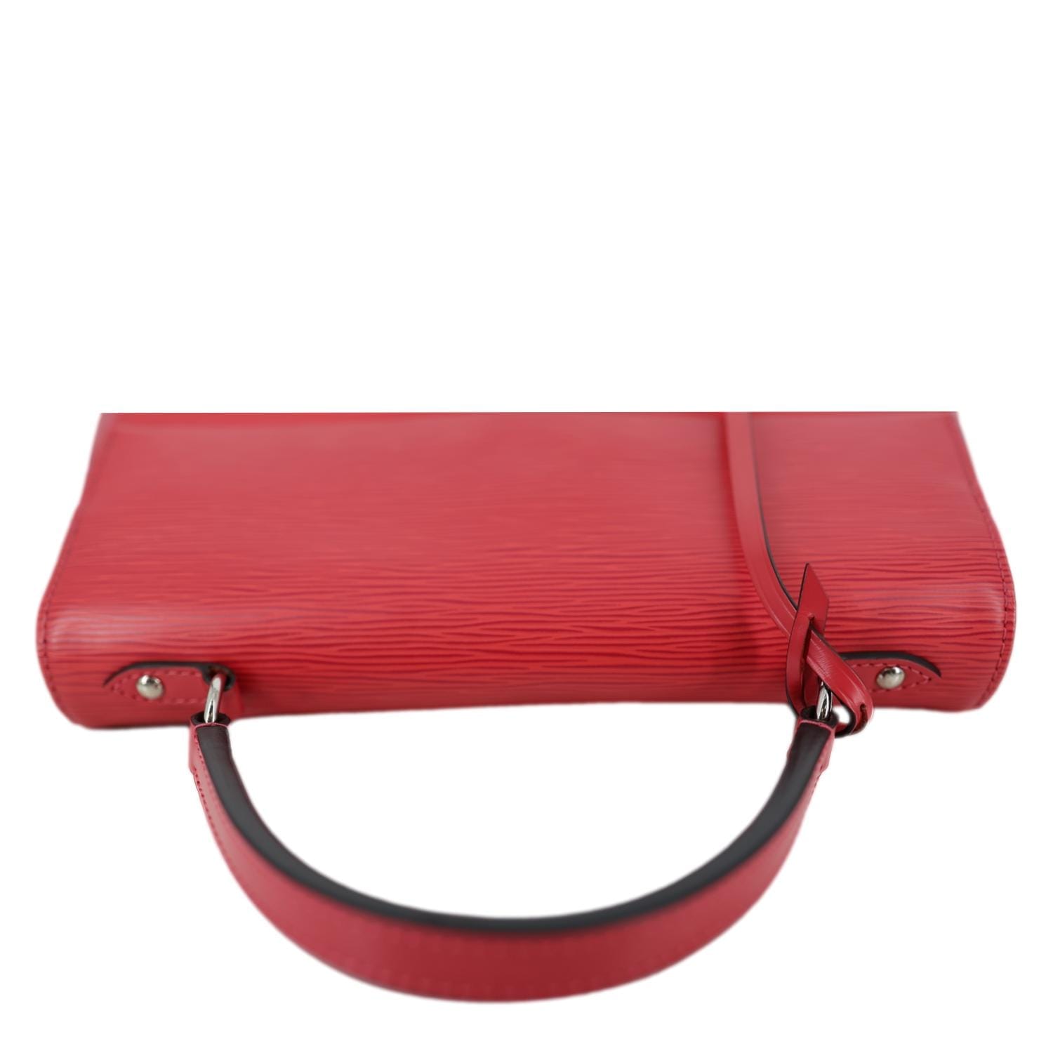 LOUIS VUITTON Cluny MM Epi Leather Top Handle Crossbody Bag Red