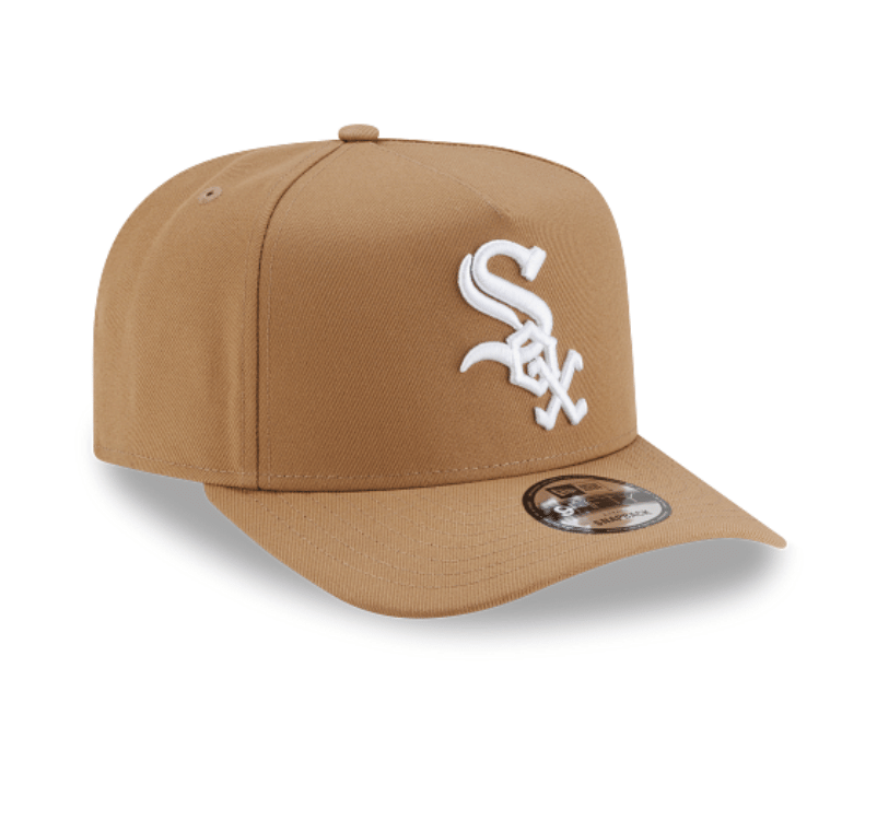 Chicago White Sox Khaki Basics 9Fifty A Frame Snapback Hat (Grey Brim)