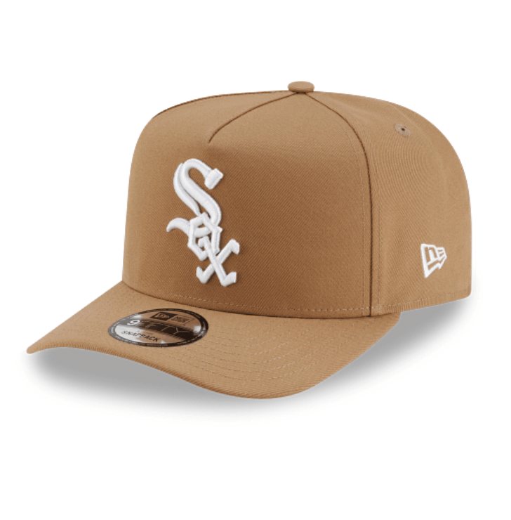 Chicago White Sox Khaki Basics 9Fifty A Frame Snapback Hat (Grey Brim)