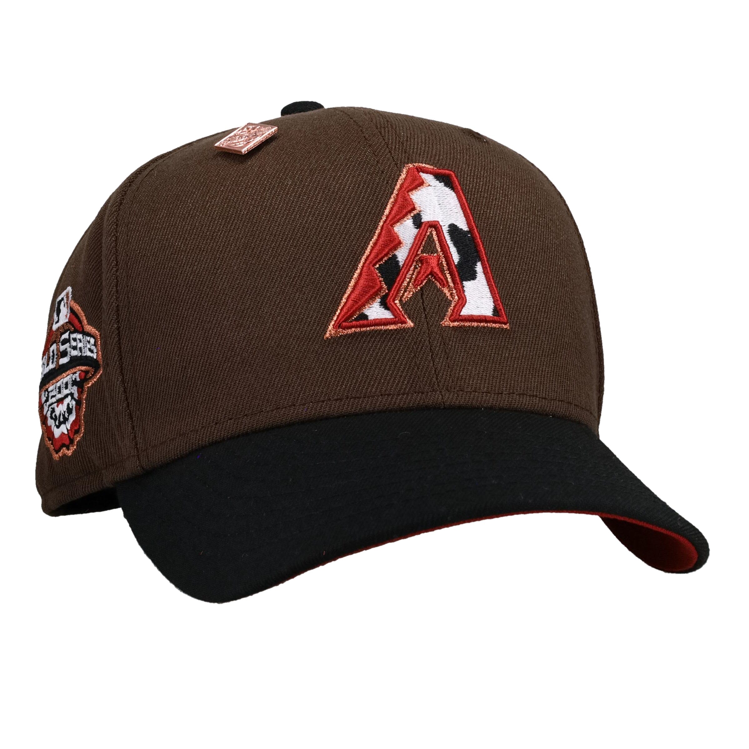 Arizona Diamondbacks 2001 World Series Walnut Metallic Cow 59Fifty Fitted Hat