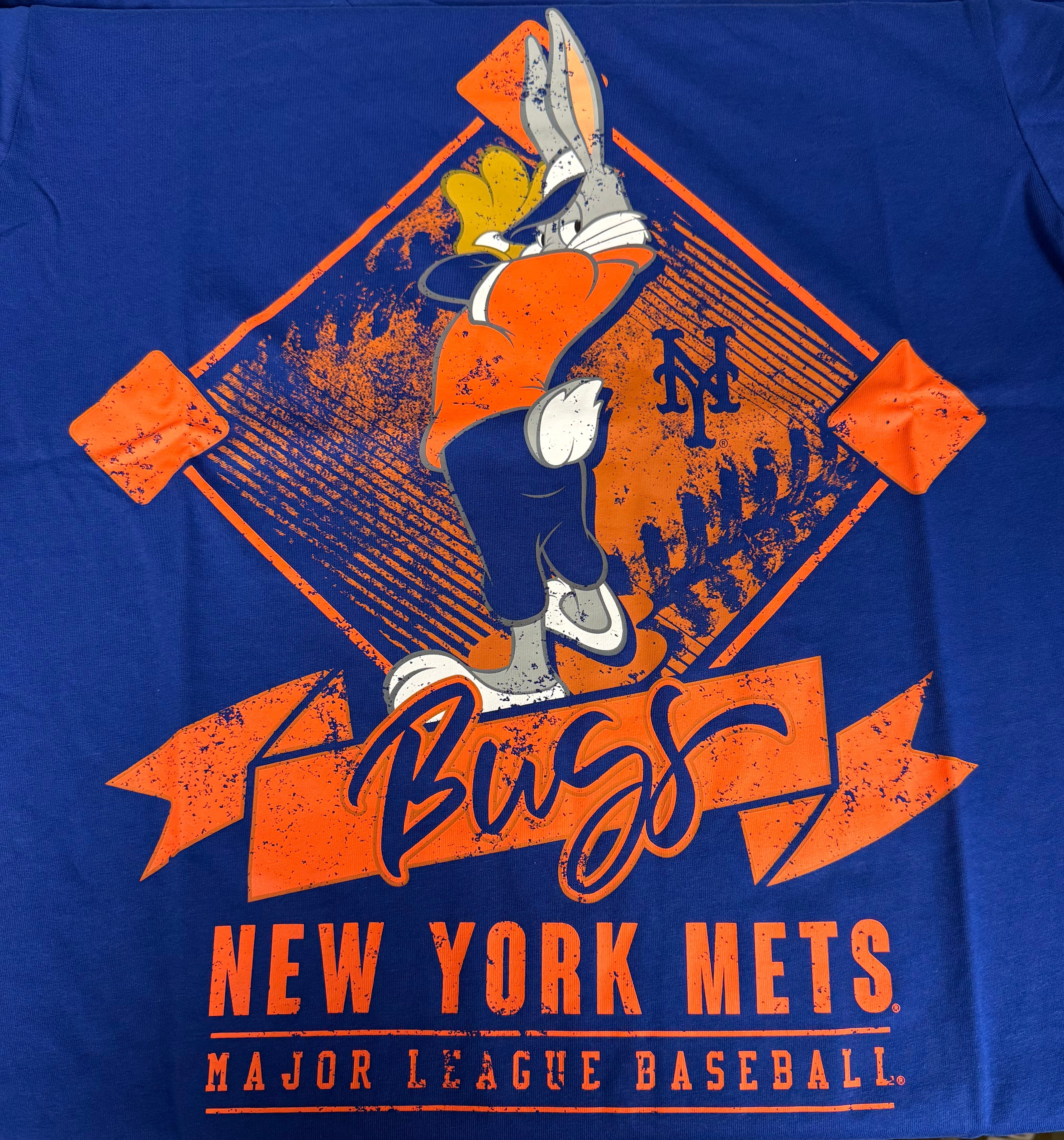 New Era x Looney Tunes New York Mets Short Sleeve T Shirt (Royal Blue)