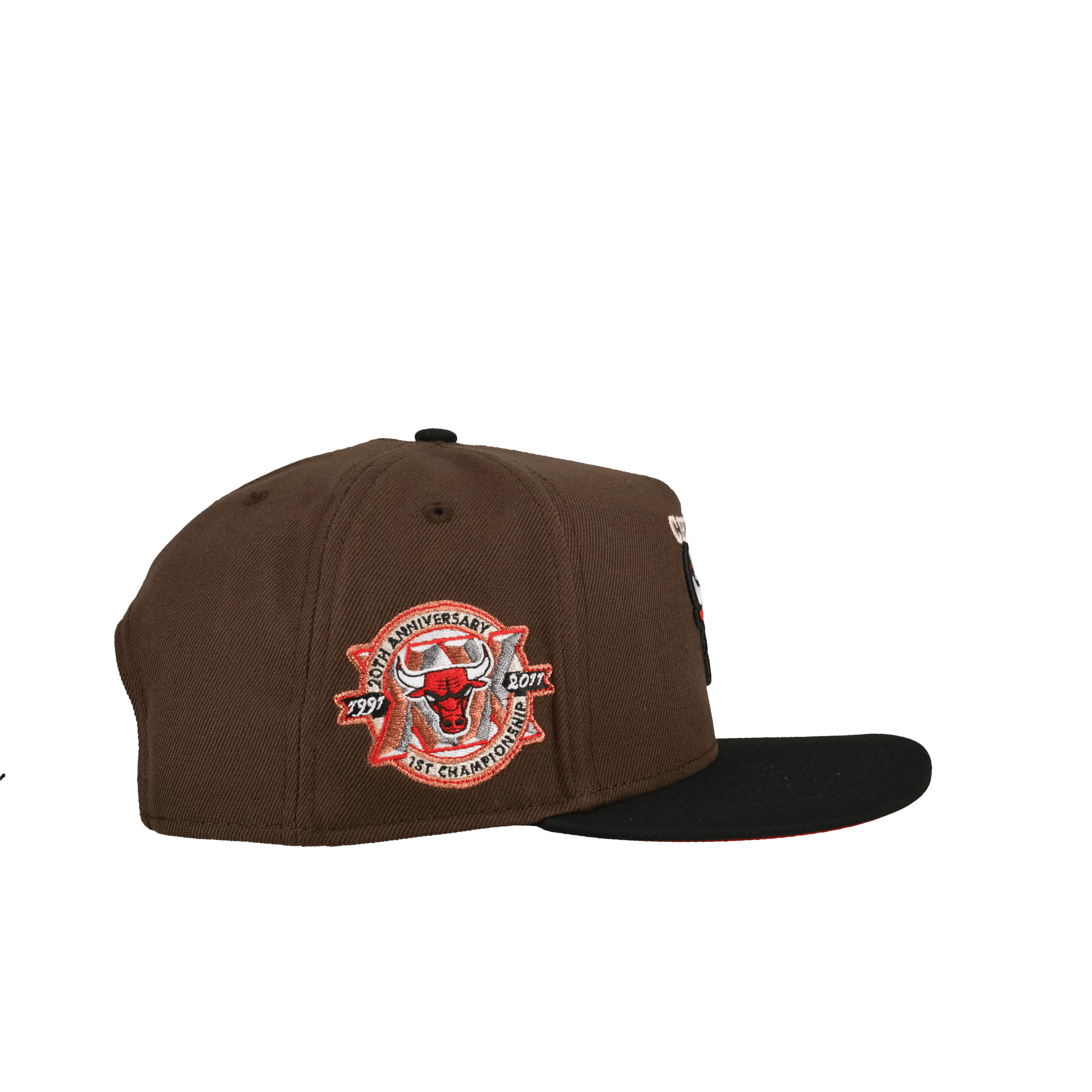 Chicago Bulls 20th Anniversary Brown/Black 9Fifty A Frame Snapback Hat
