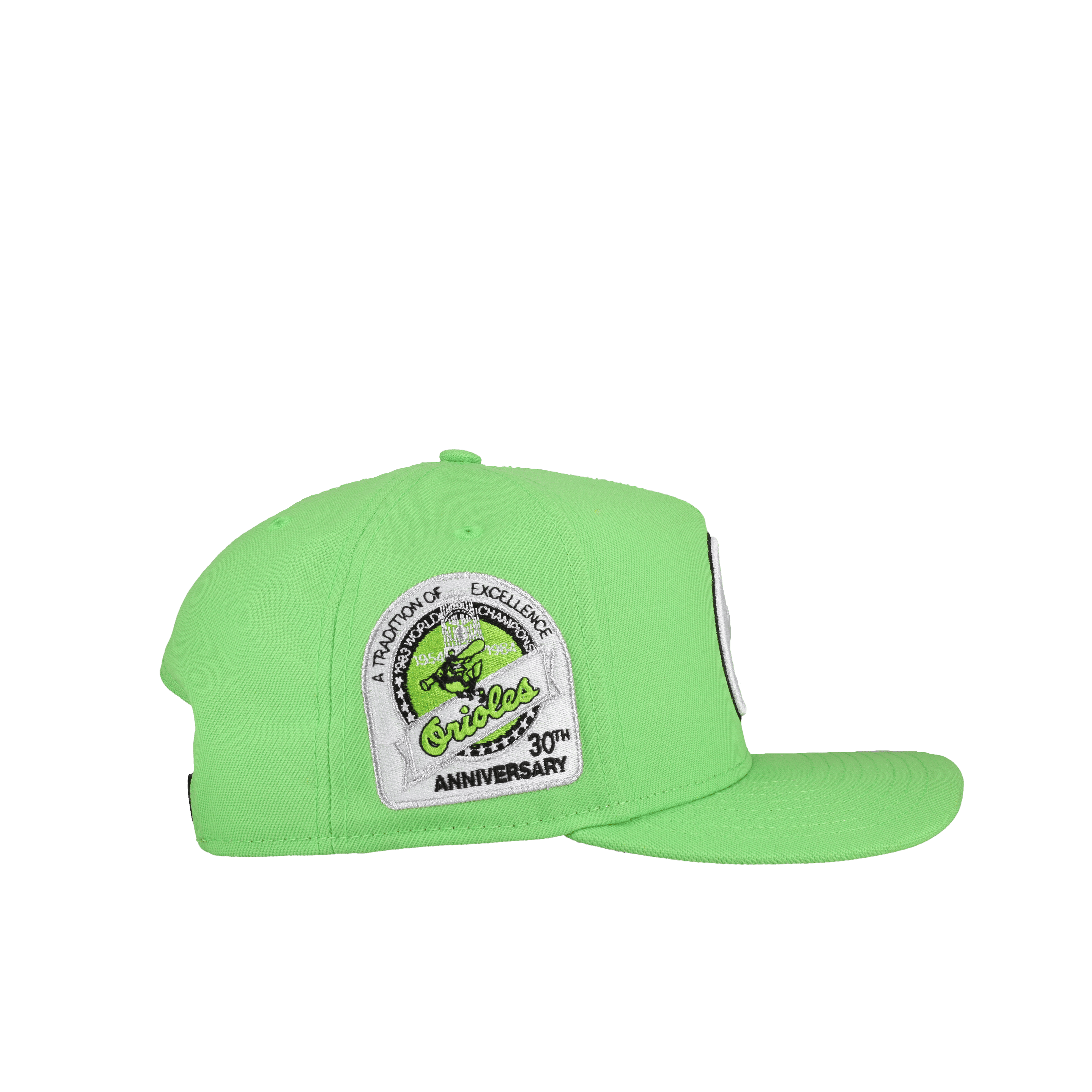 Baltimore Orioles 30th Anniversary Lime Green 9Fifty A Frame Snapback Hat