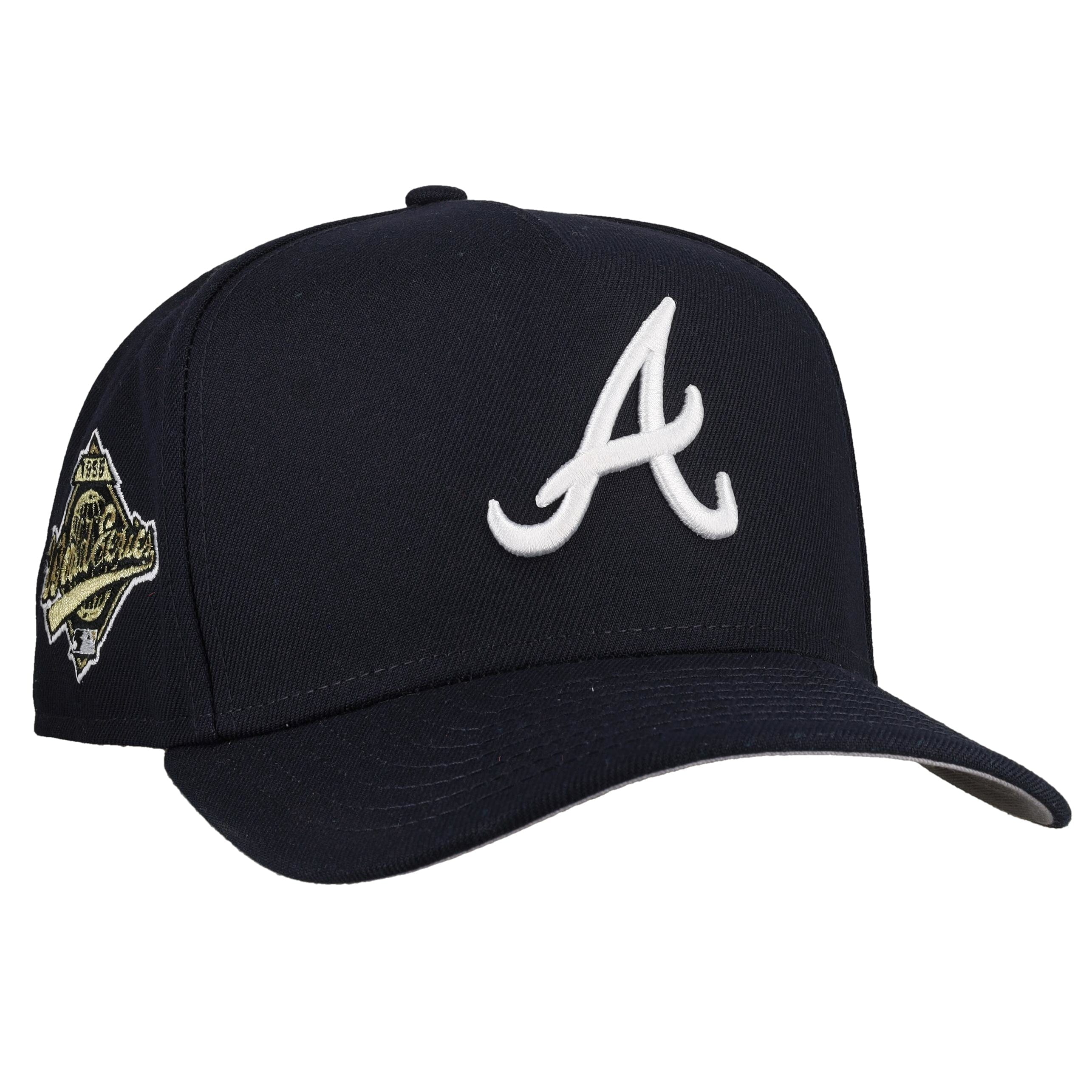 Atlanta Braves 1995 Team Color 9Fifty A Frame Snapback Hat (Grey Brim)