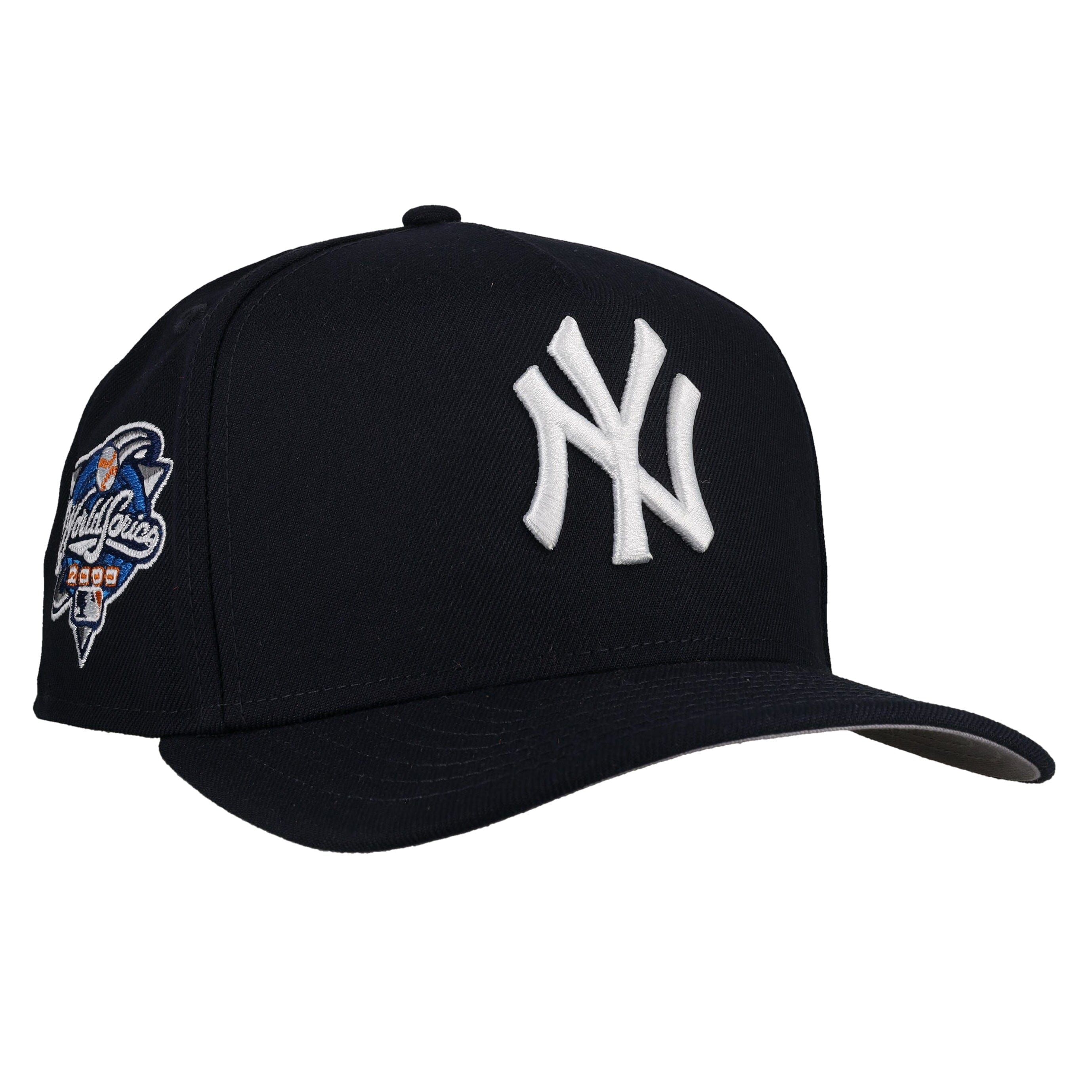 New York Yankees 2000 Team Color 9Fifty A Frame Snapback Hat (Grey Brim)