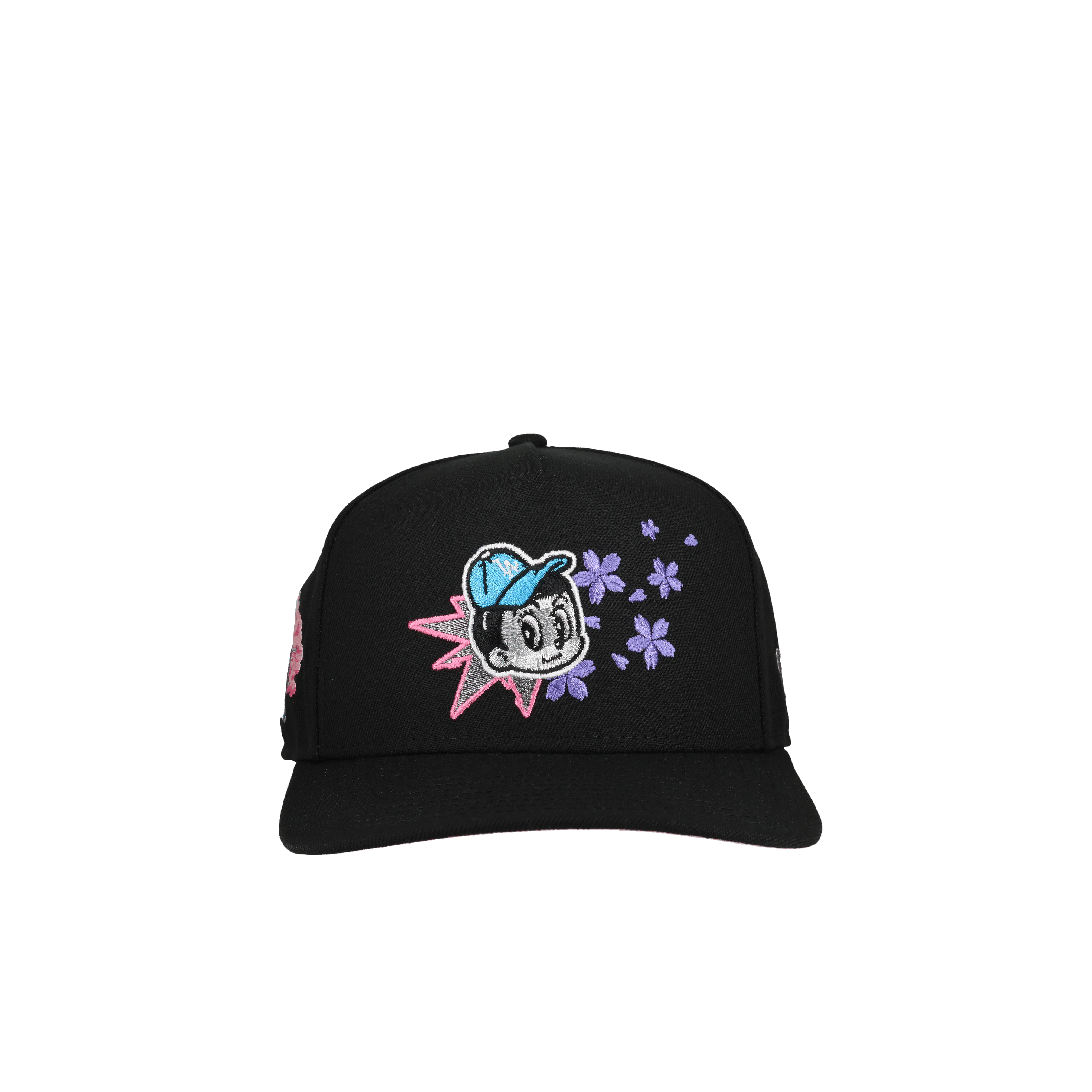 Los Angeles Dodgers Tokyo Series Black/Pink Brim 9Fifty A Frame Snapback Hat