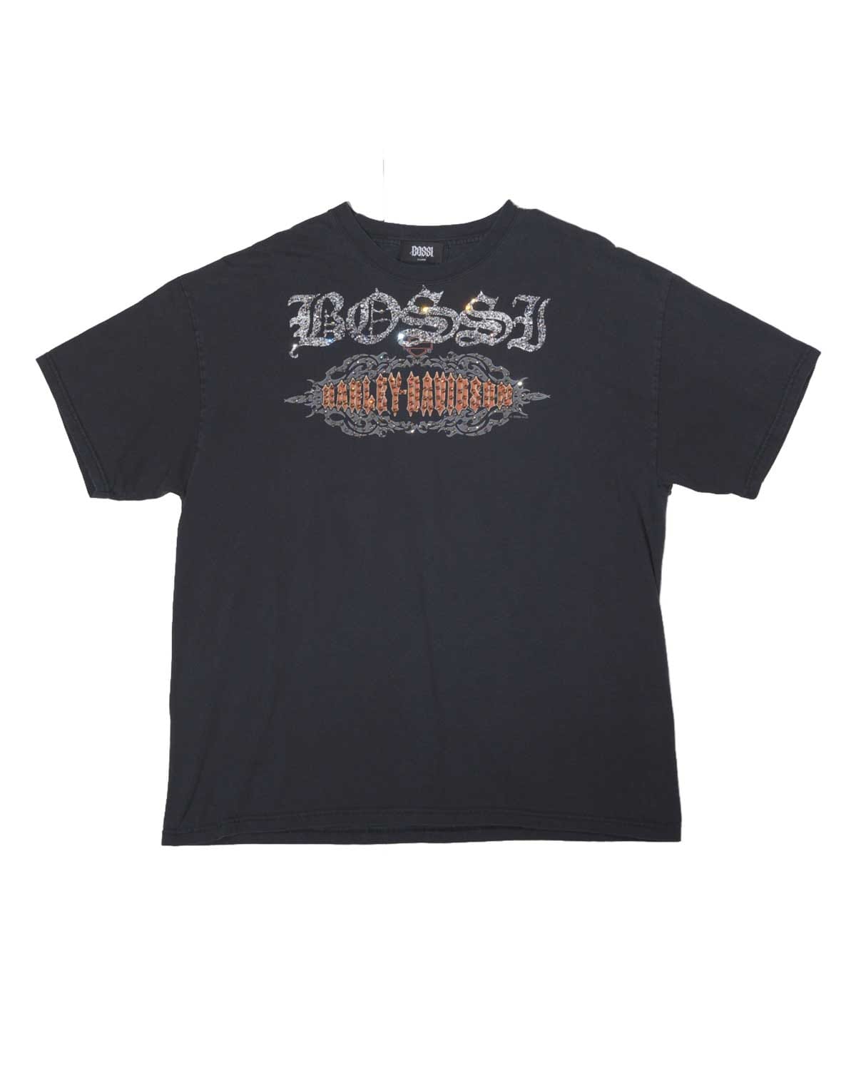 Bossi Vintage Rhinestone Tee Black