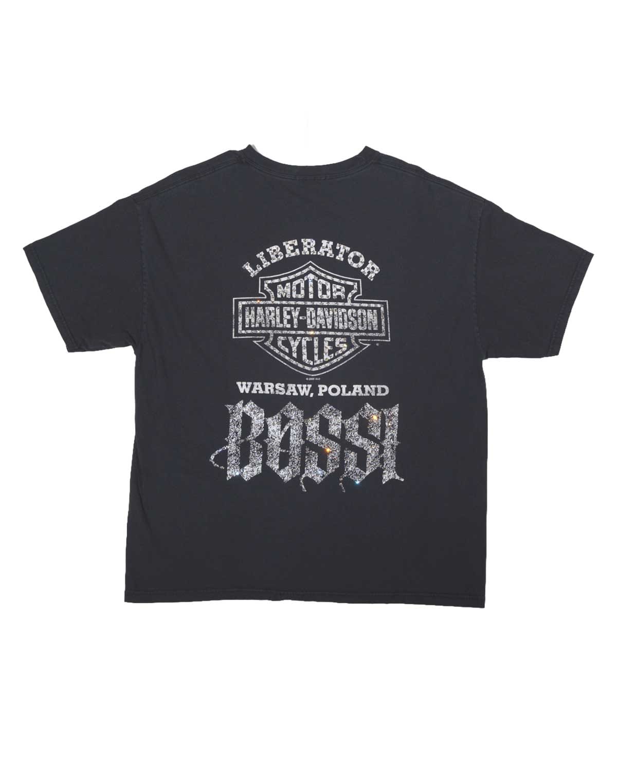 Bossi Vintage Rhinestone Tee Black