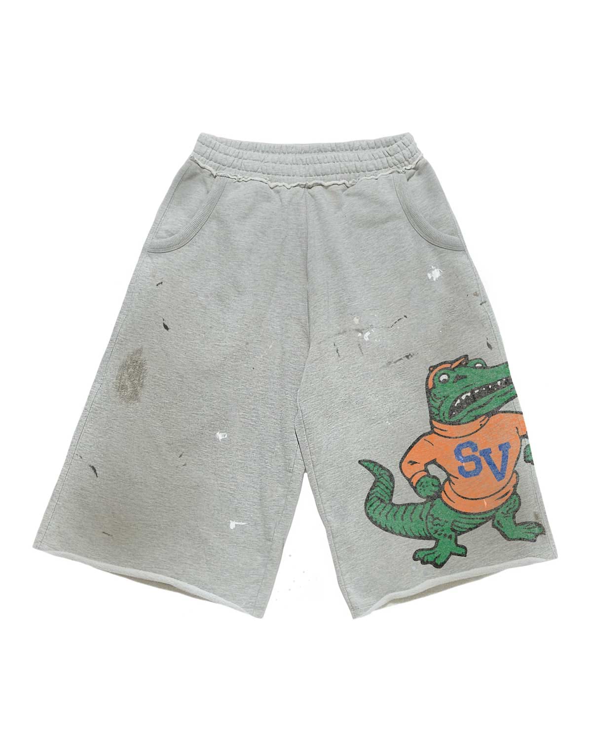 Saint Vanity Gators Long Shorts Grey