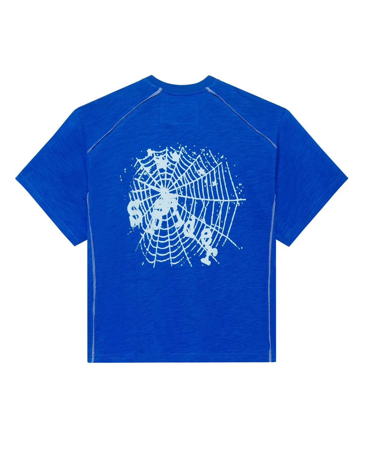 Sp5der Worldwide Sp5der Contrast Stitch Slub Tee Tory Blue