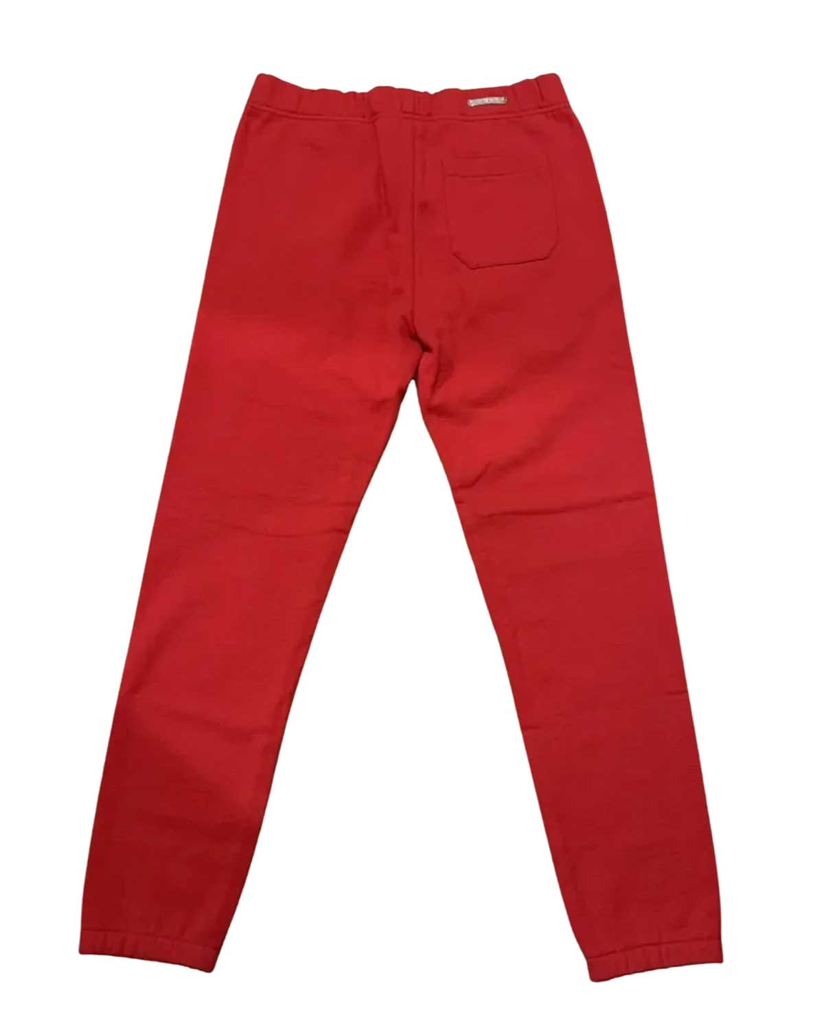 Chrome Hearts Triple Cross Embroidered Sweatpants Red
