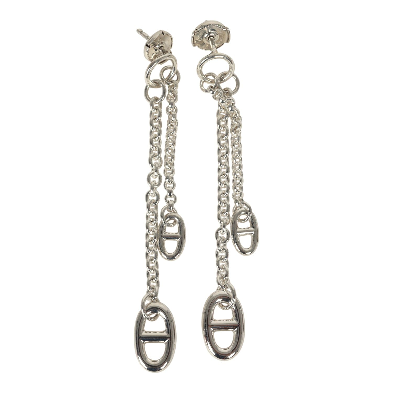 Hermes Farandole Drop Earrings PM Sterling Silver