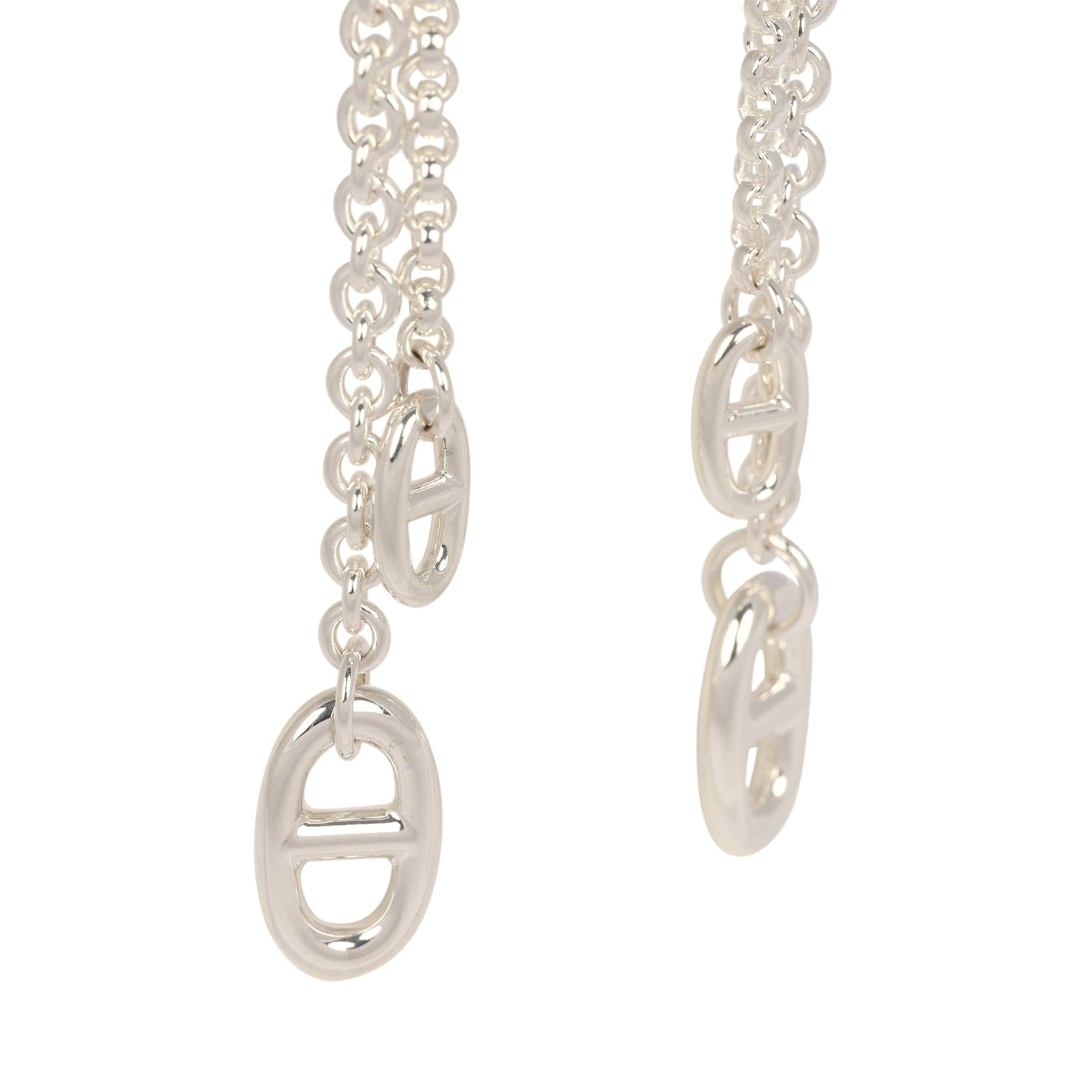 Hermes Farandole Drop Earrings PM Sterling Silver