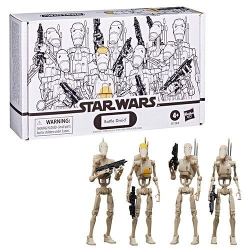 Hasbro Star Wars The Vintage Collection Battle Droid 3 3/4-Inch Action Figures 4-Pack