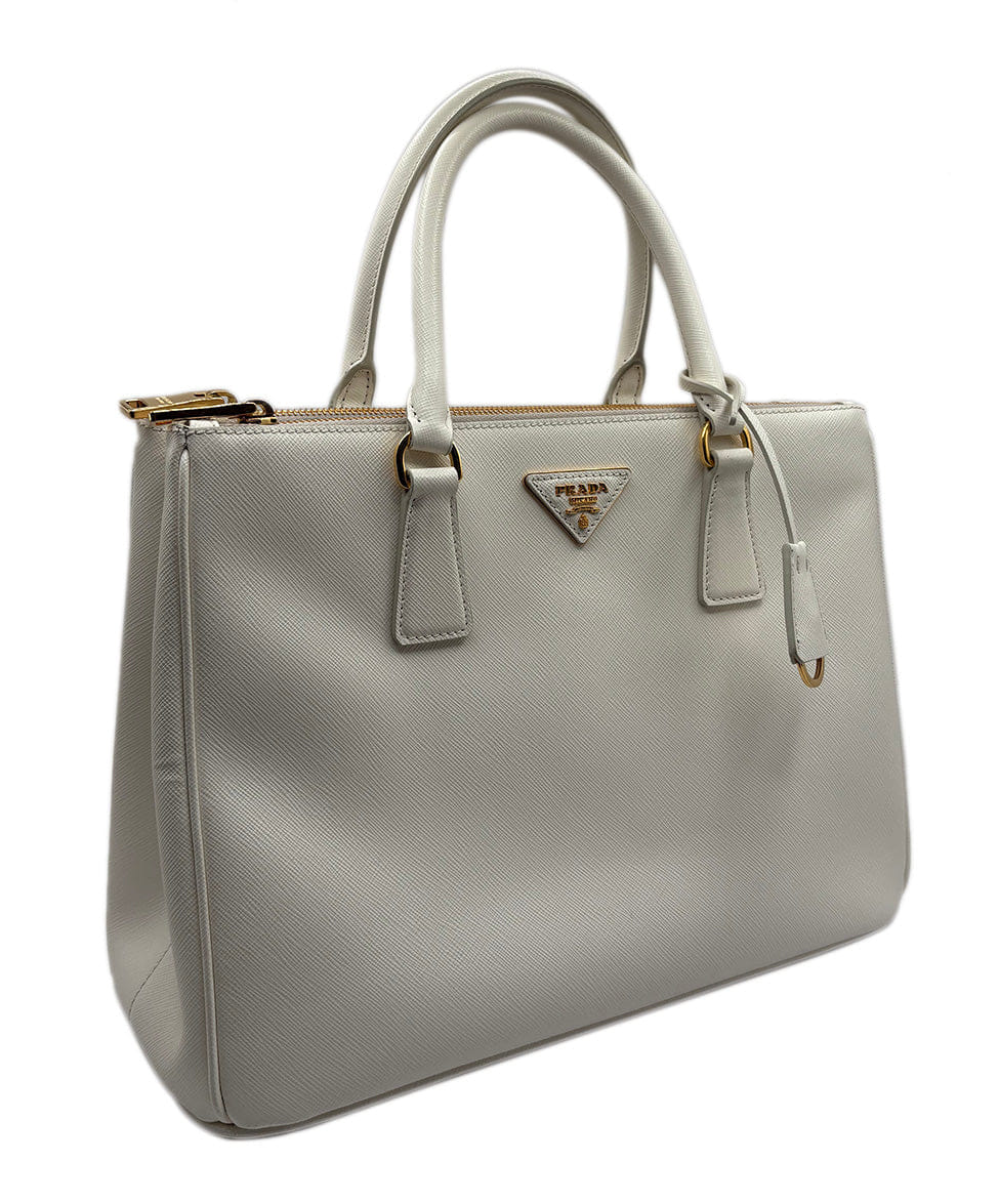 Prada White Galleria Medium Handbag