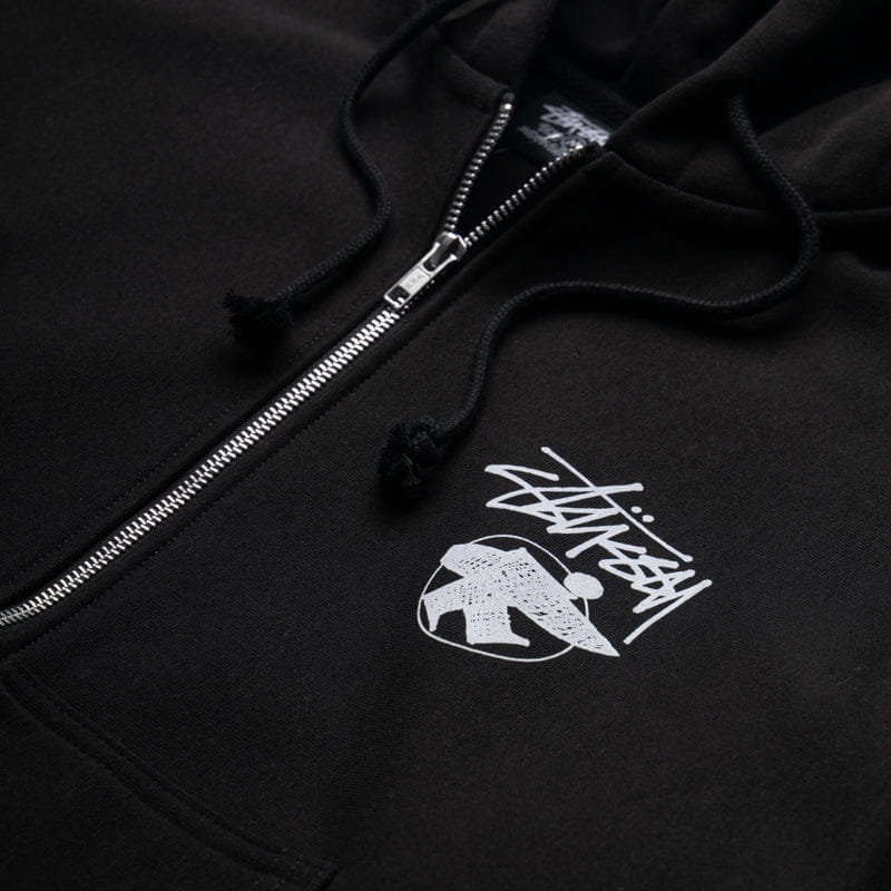 Stussy Long Haul Zip Hoodie - Black